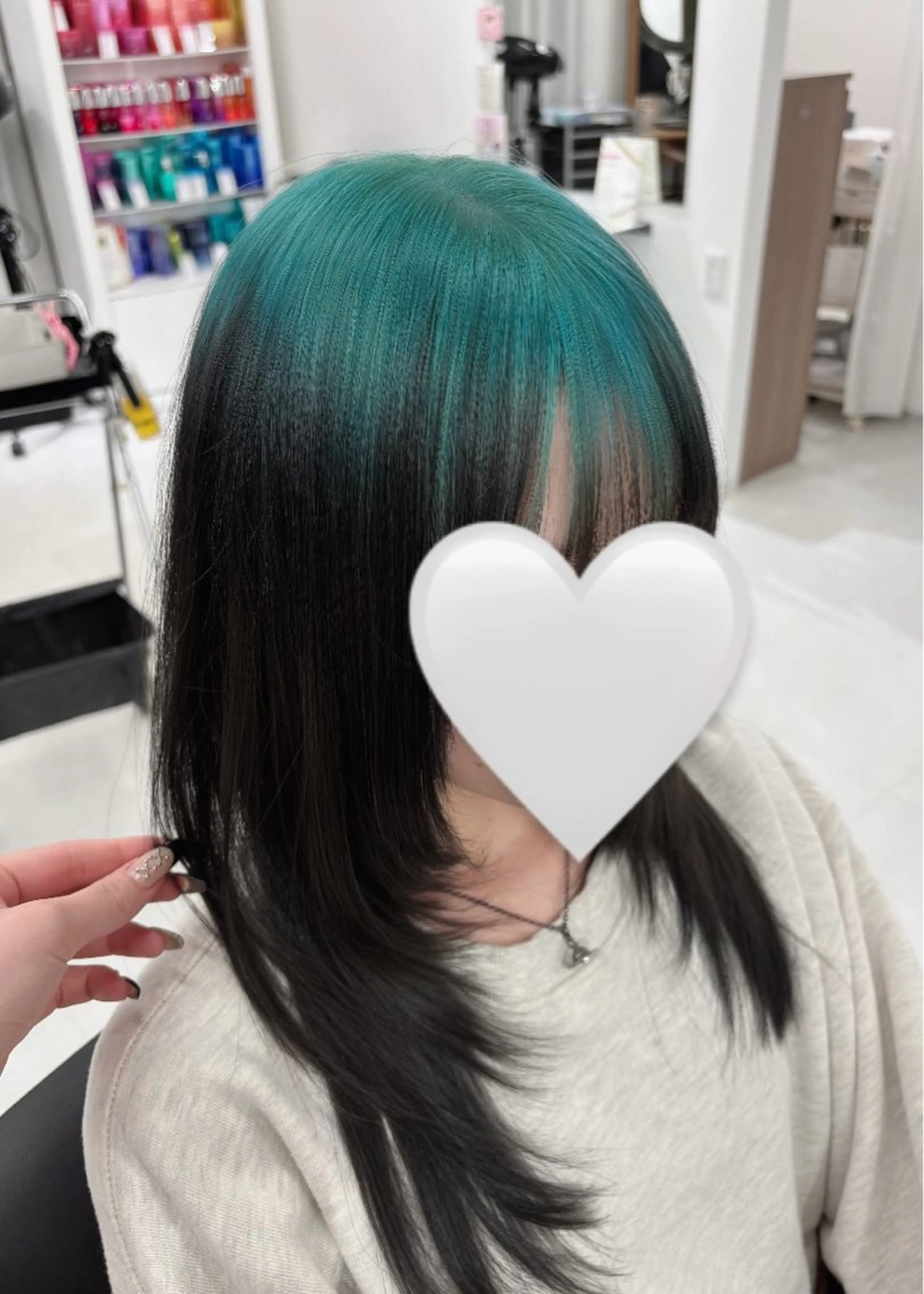 【🤍🩷デザインカラー🩷🤍】ルーツカラー、インナーカラー、ハイライトなど💫枝毛、切れ毛防止のケアトリートメント付の写真