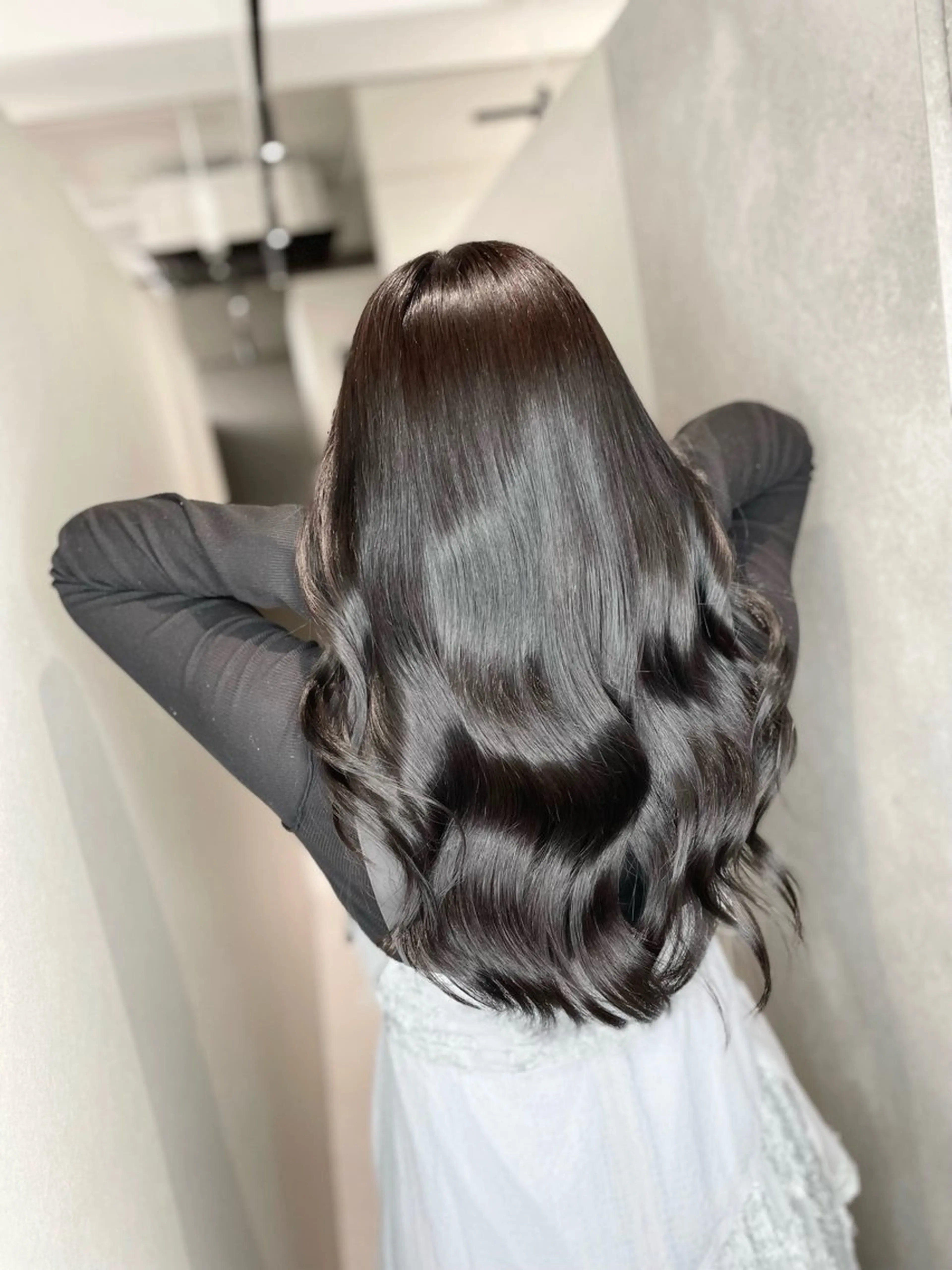 セミロング カラー 透明感カラー 髪質改善 ヘアカラー トリートメント 今井 勝也のヘアスタイル