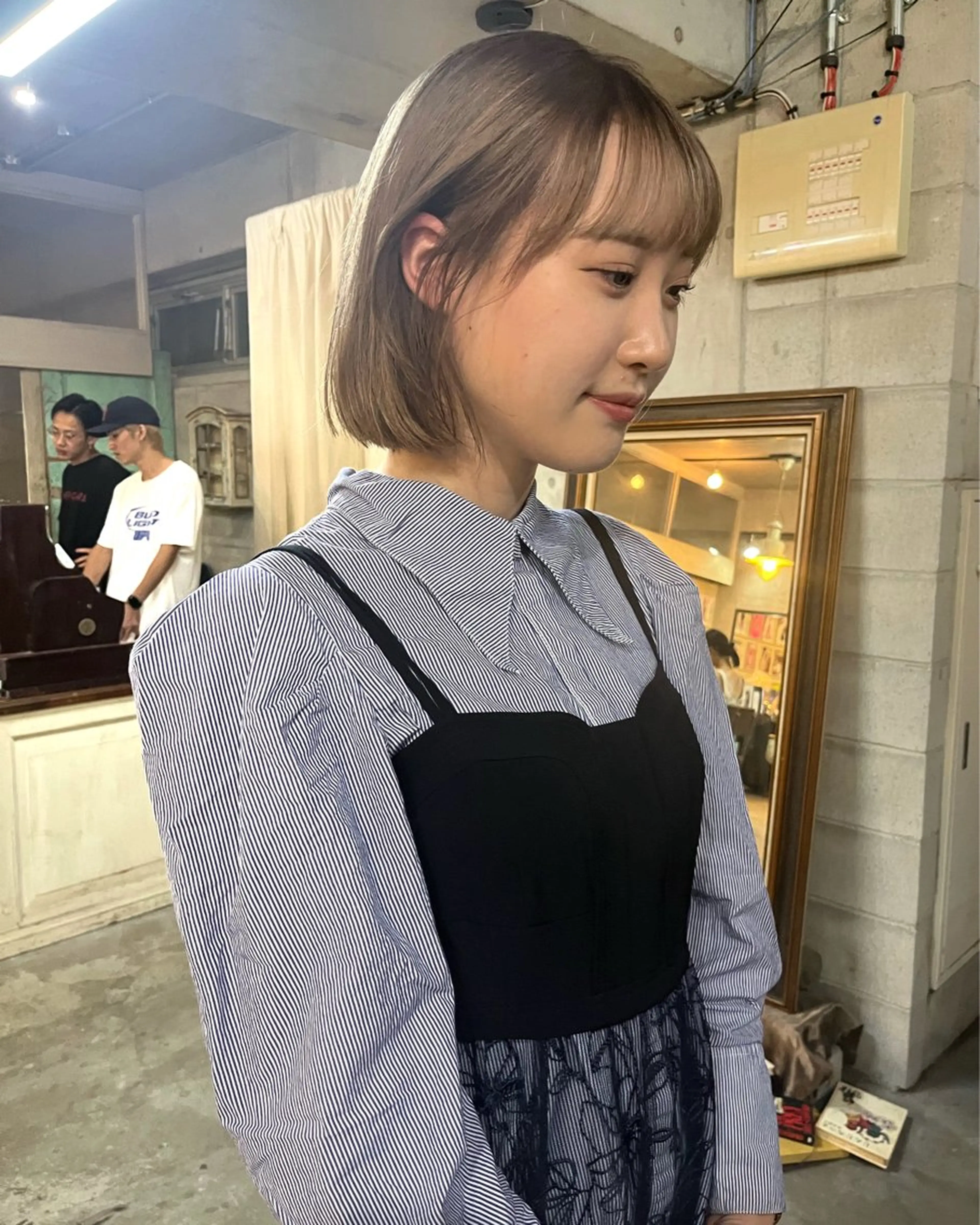 ショート ヘアカラー トリートメント ハイトーン/顔まわり レイヤー/YUKAのヘアスタイル