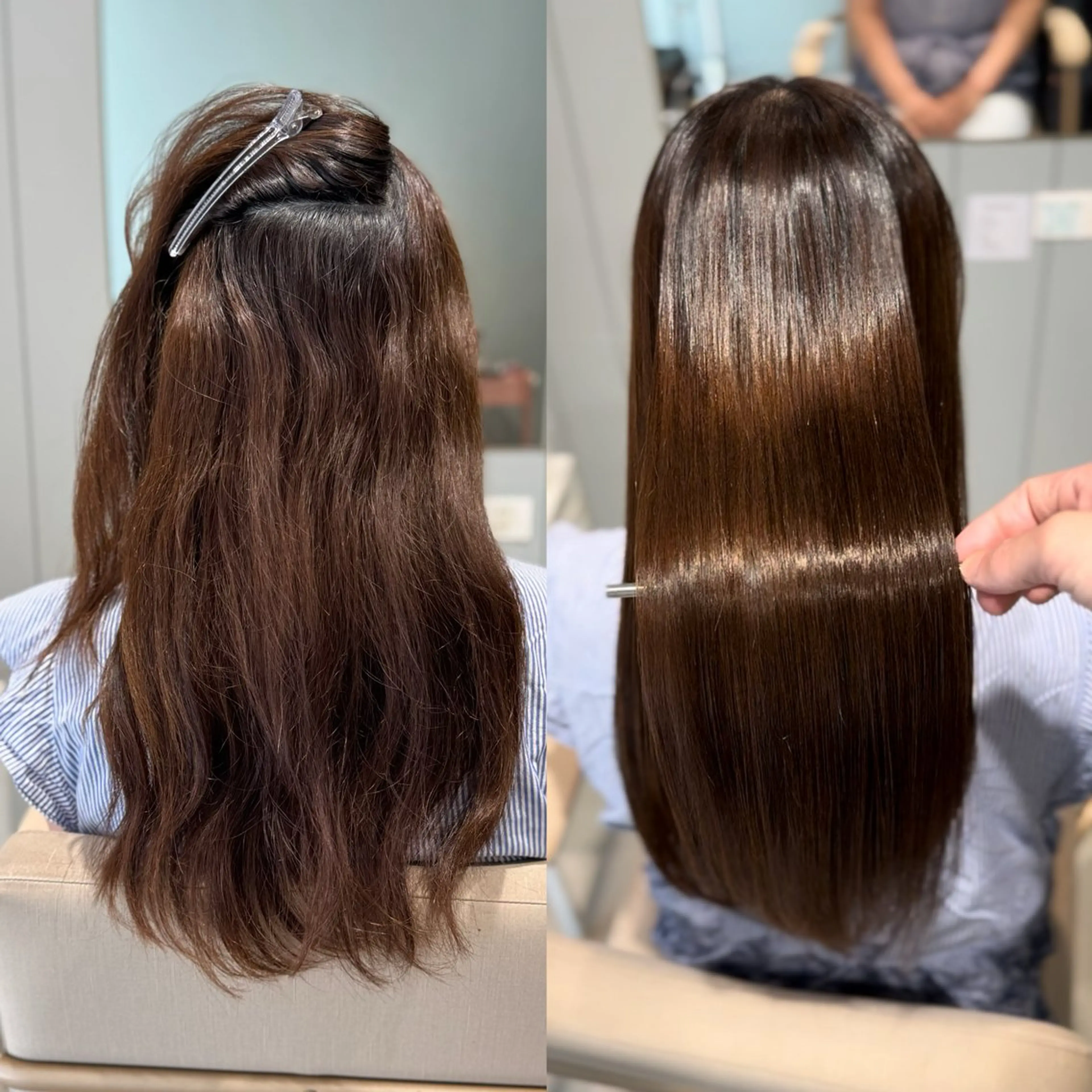 ミディアム カラー 縮毛矯正 カット ヘアカラー 縮毛矯正 トリートメント 美髪縮毛矯正/髪質 改善/Lecielのヘアスタイル