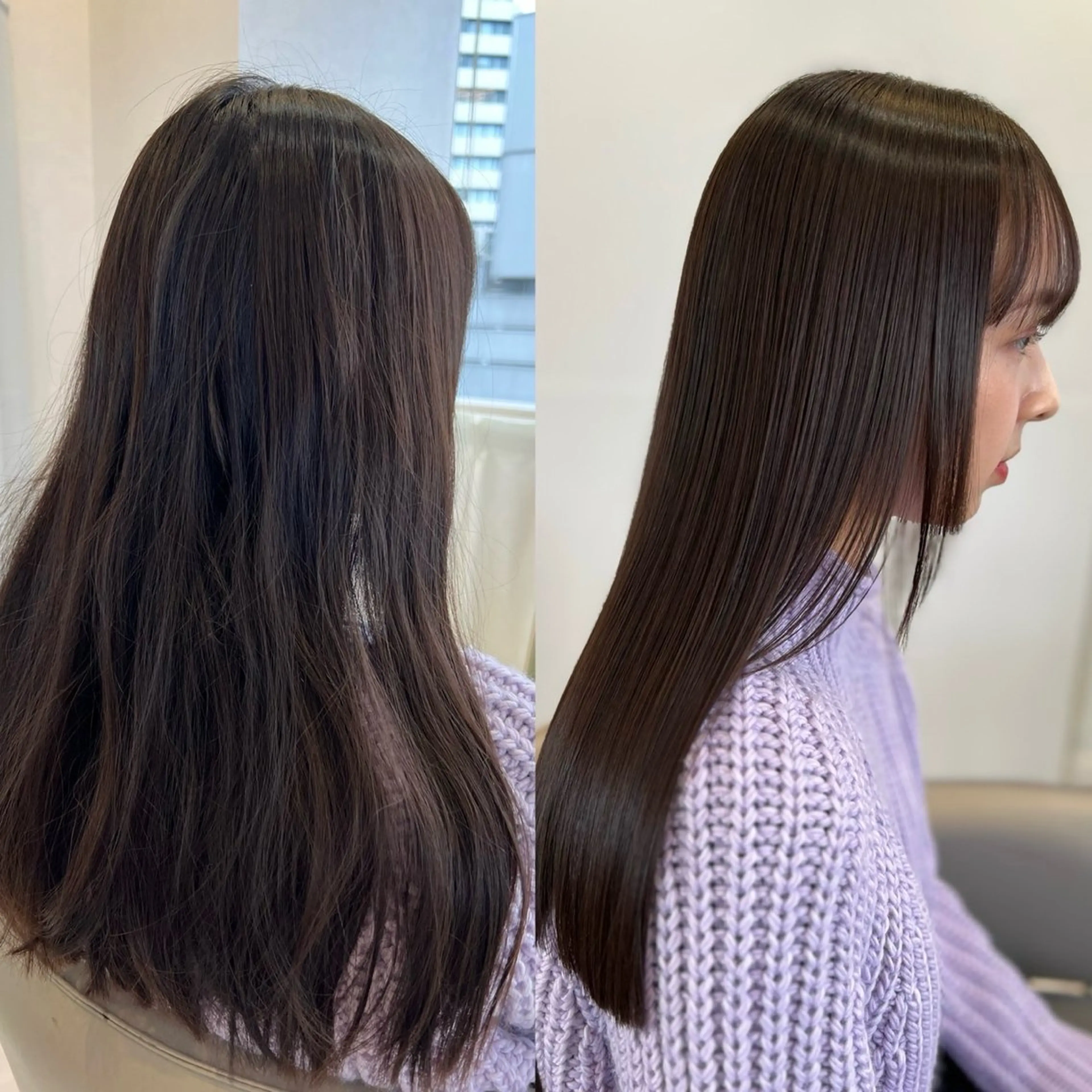 美髪ストレート+ワンカラーの写真