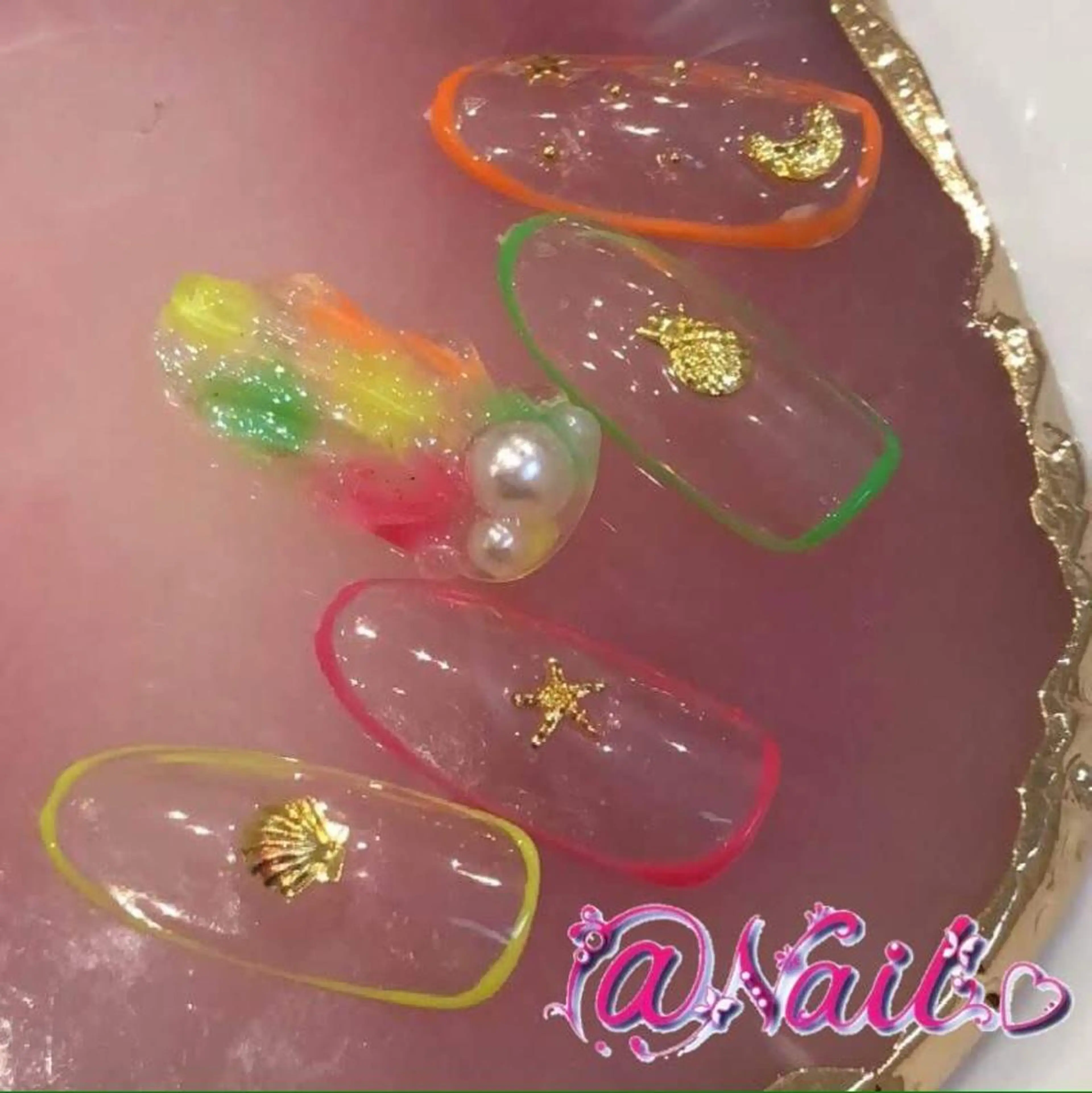 ネイル ネイルチップ 小尾 栞のネイルデザイン