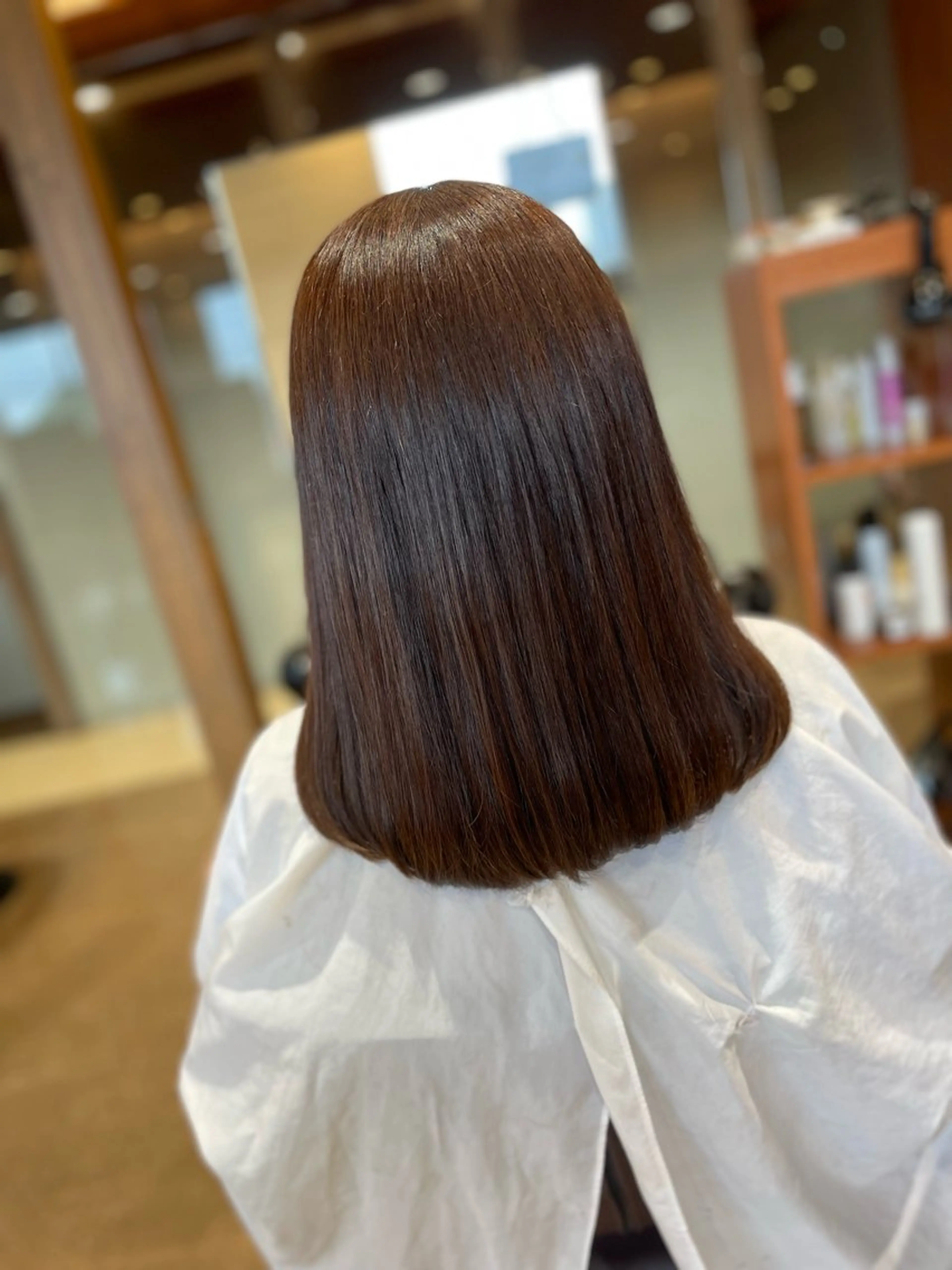 ミディアム カット ヘアカラー 仙石 愛のヘアスタイル