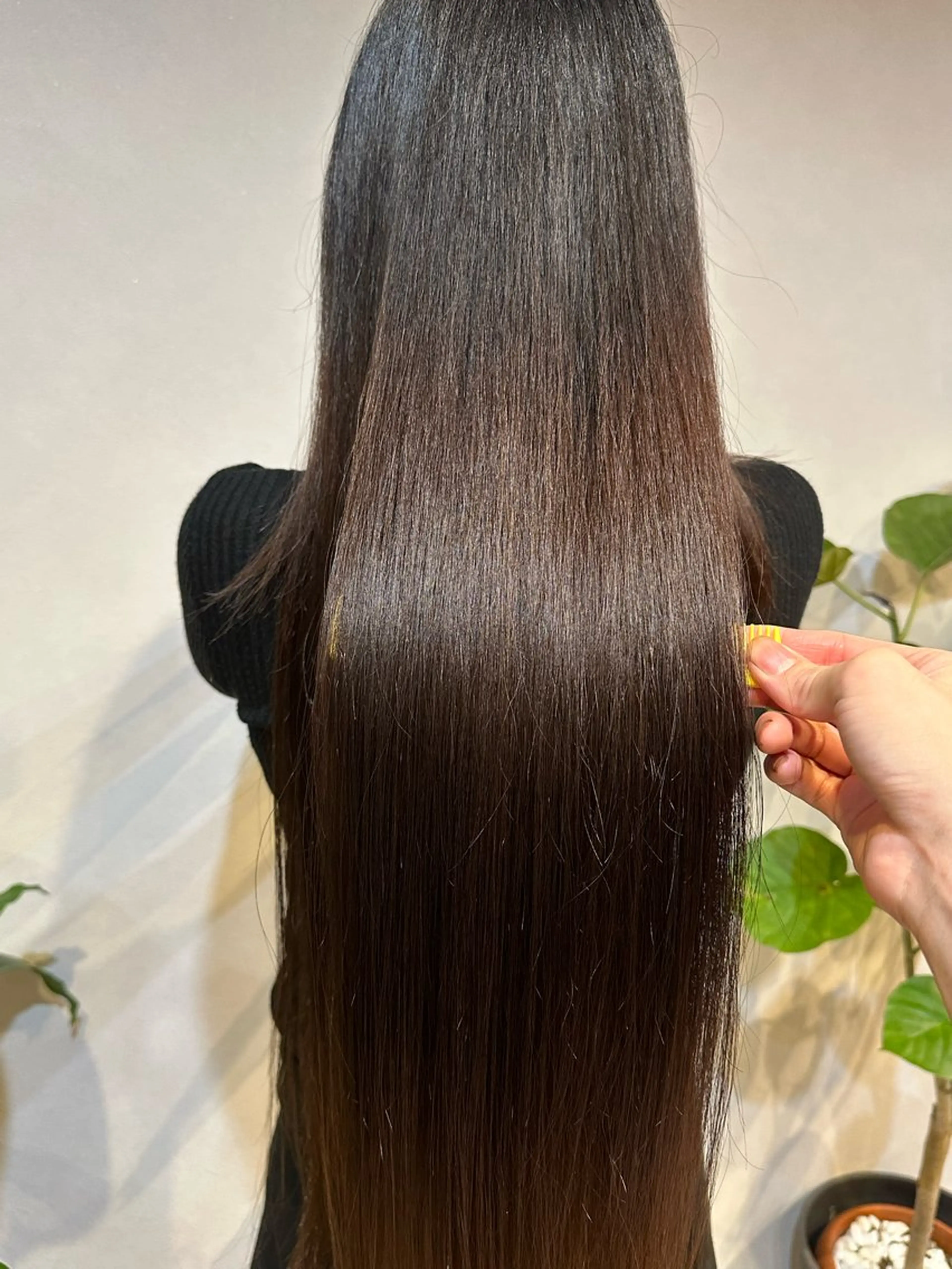 ロング 縮毛矯正 髪質改善&ストレート ‪✂︎‬鈴木青樹のヘアスタイル