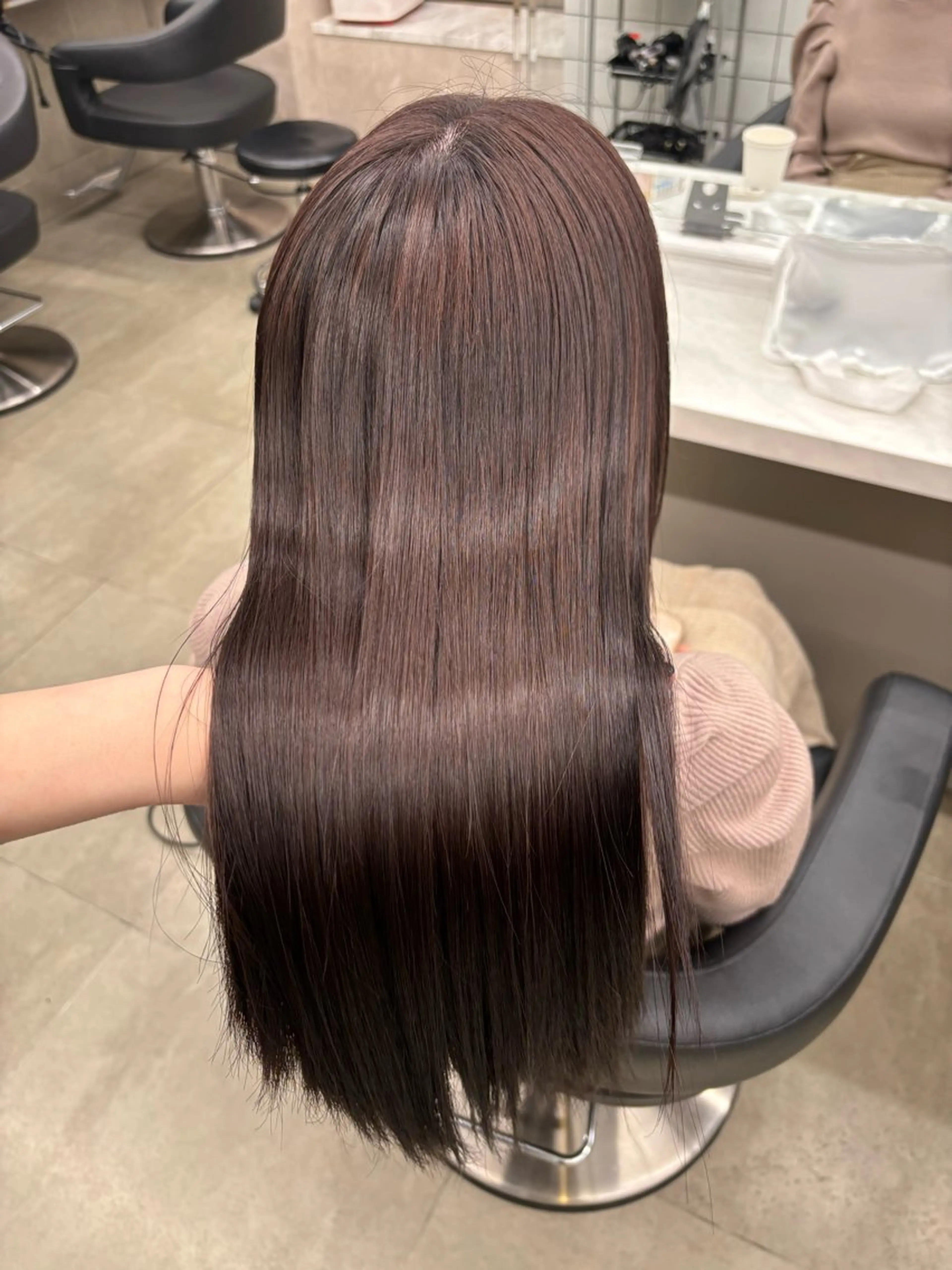 セミロング カラー 表参道ハッシュカット レイヤー/リノンのヘアスタイル