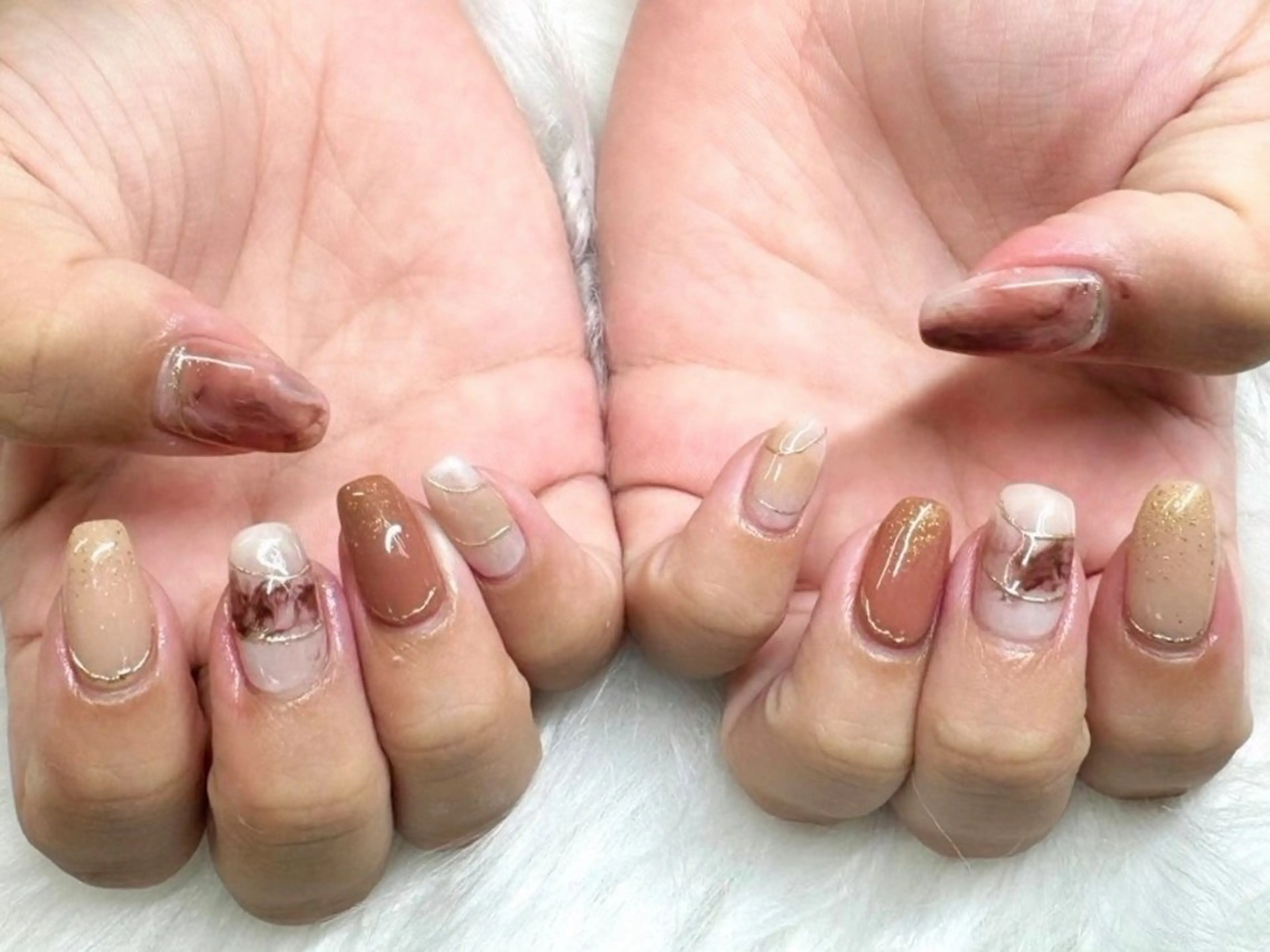 ネイル ラメ(グリッター) ラメグラデーション ニュアンスネイル ハンドネイル Mxx[ミクス] Horigomeのネイルデザイン