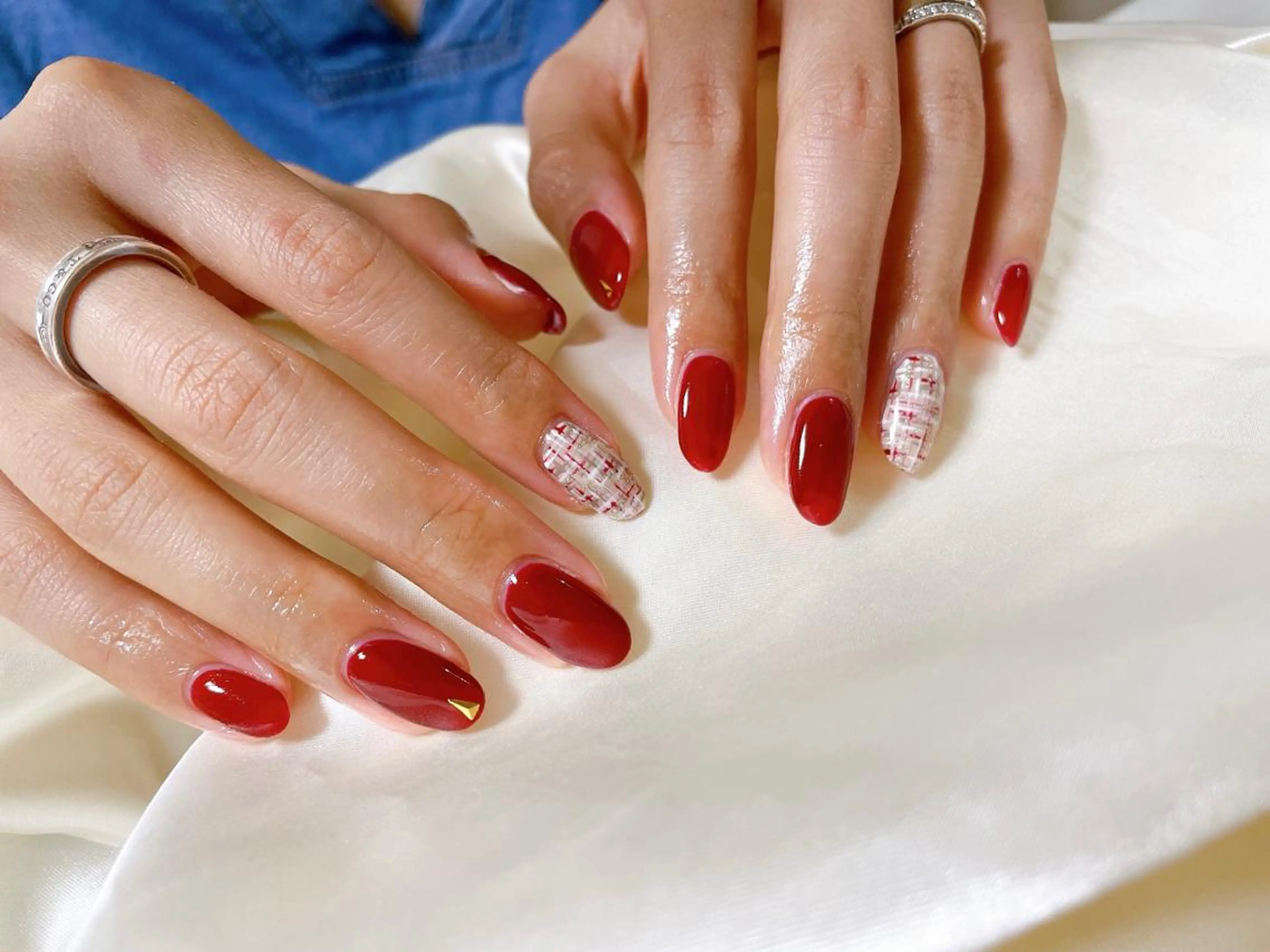 ネイル ツイードネイル kikinail 溝の口のネイルデザイン