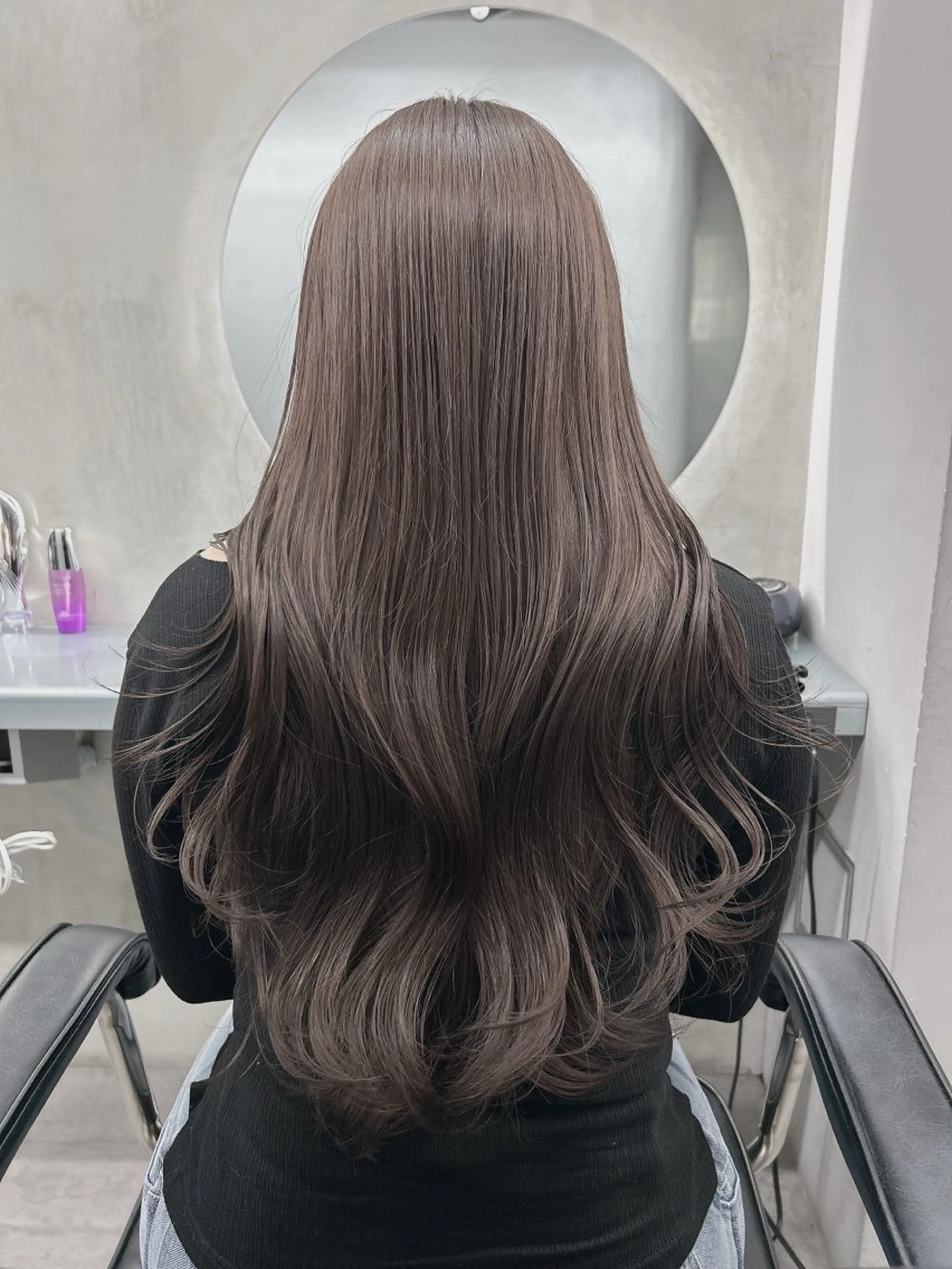 ロング アッシュ アッシュグレー アッシュグレージュ ヘアカラー トリートメント グレージュ 透明感 ブリーチなし田島晃汰のヘアスタイル