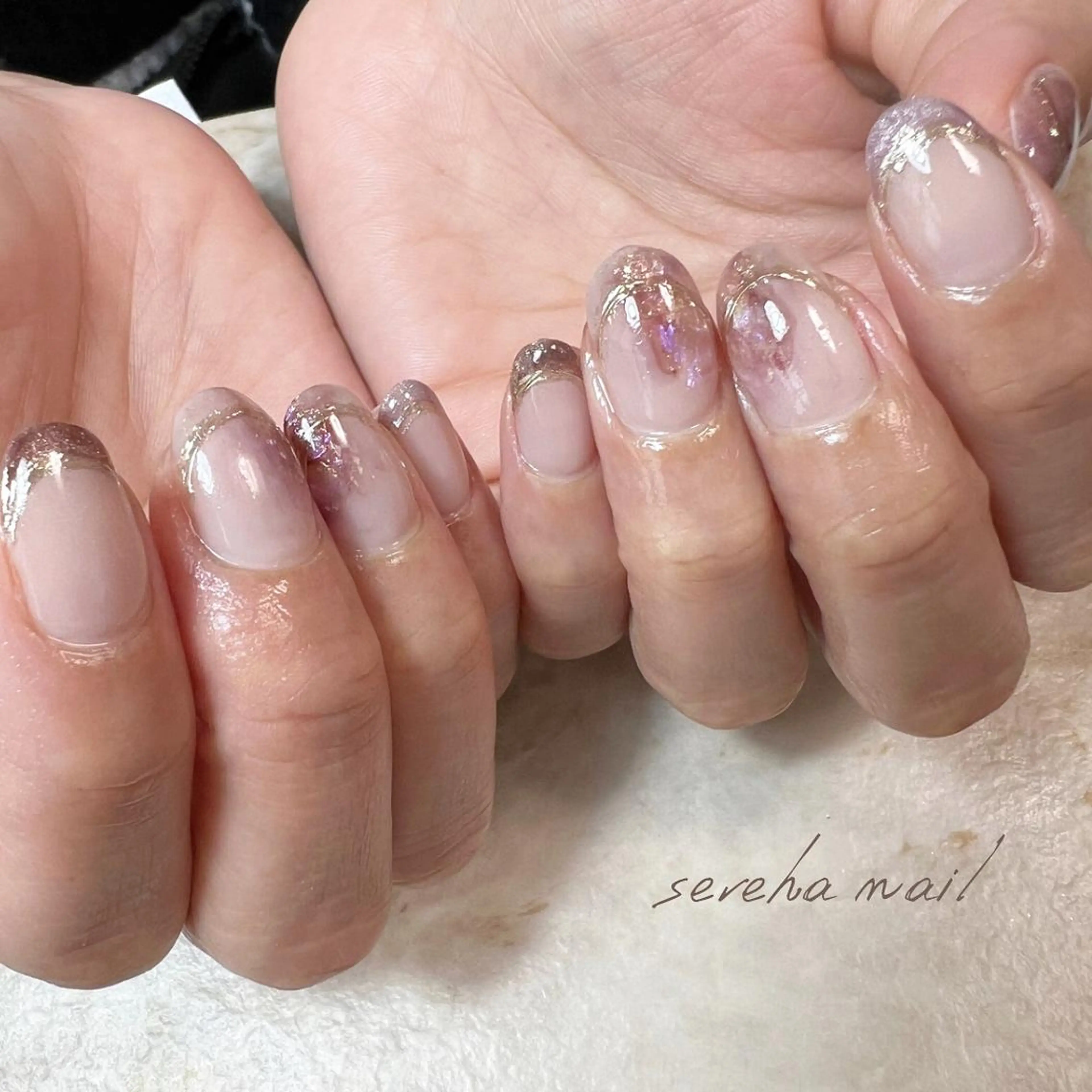 ネイル ニュアンスネイル ピンク sereha nailのネイルデザイン