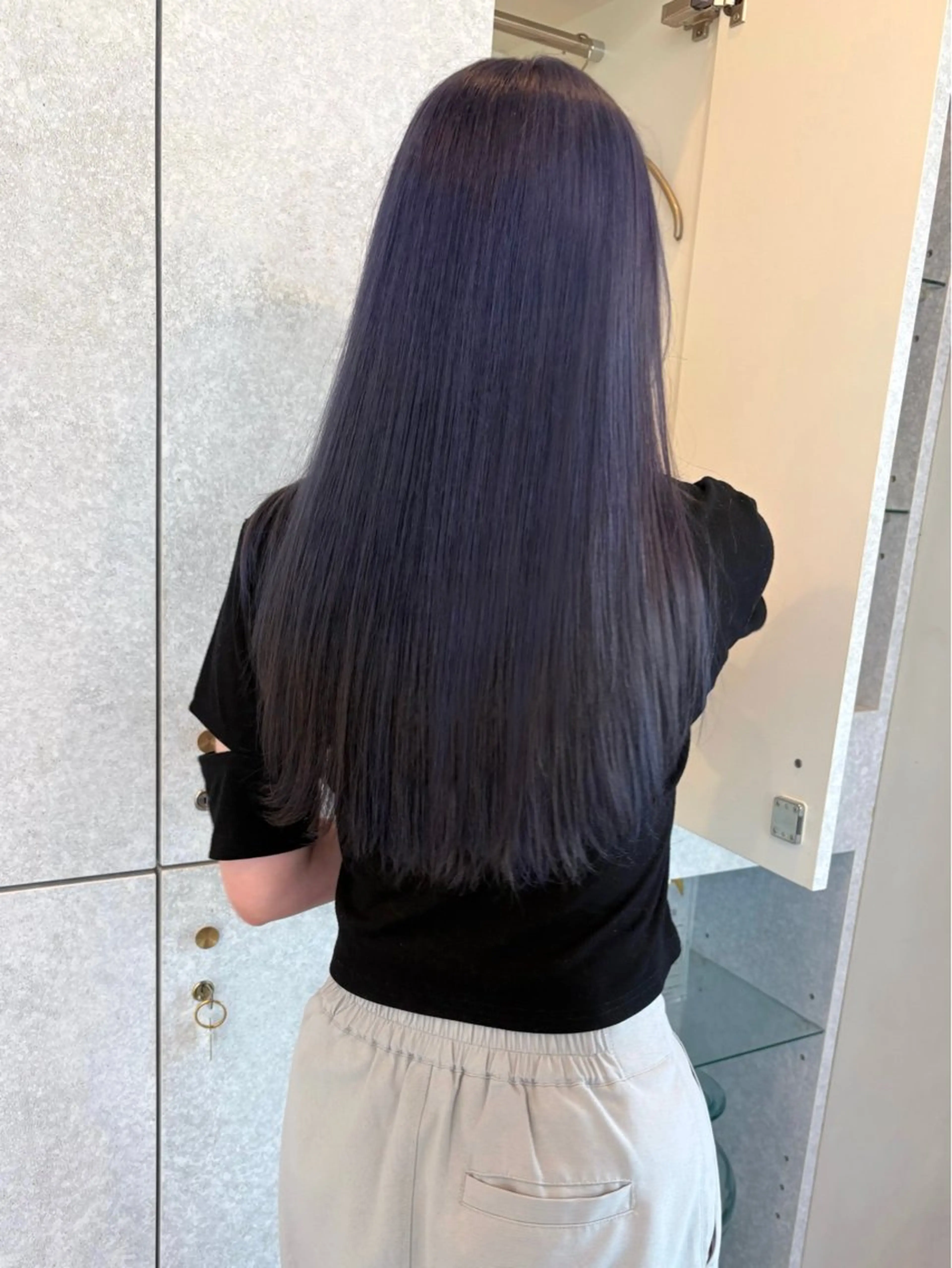 ロング カラー ブリーチ ブルーカラー ラベンダーカラー 🎀レイヤーカット 韓国ヘア🎀maiのヘアスタイル