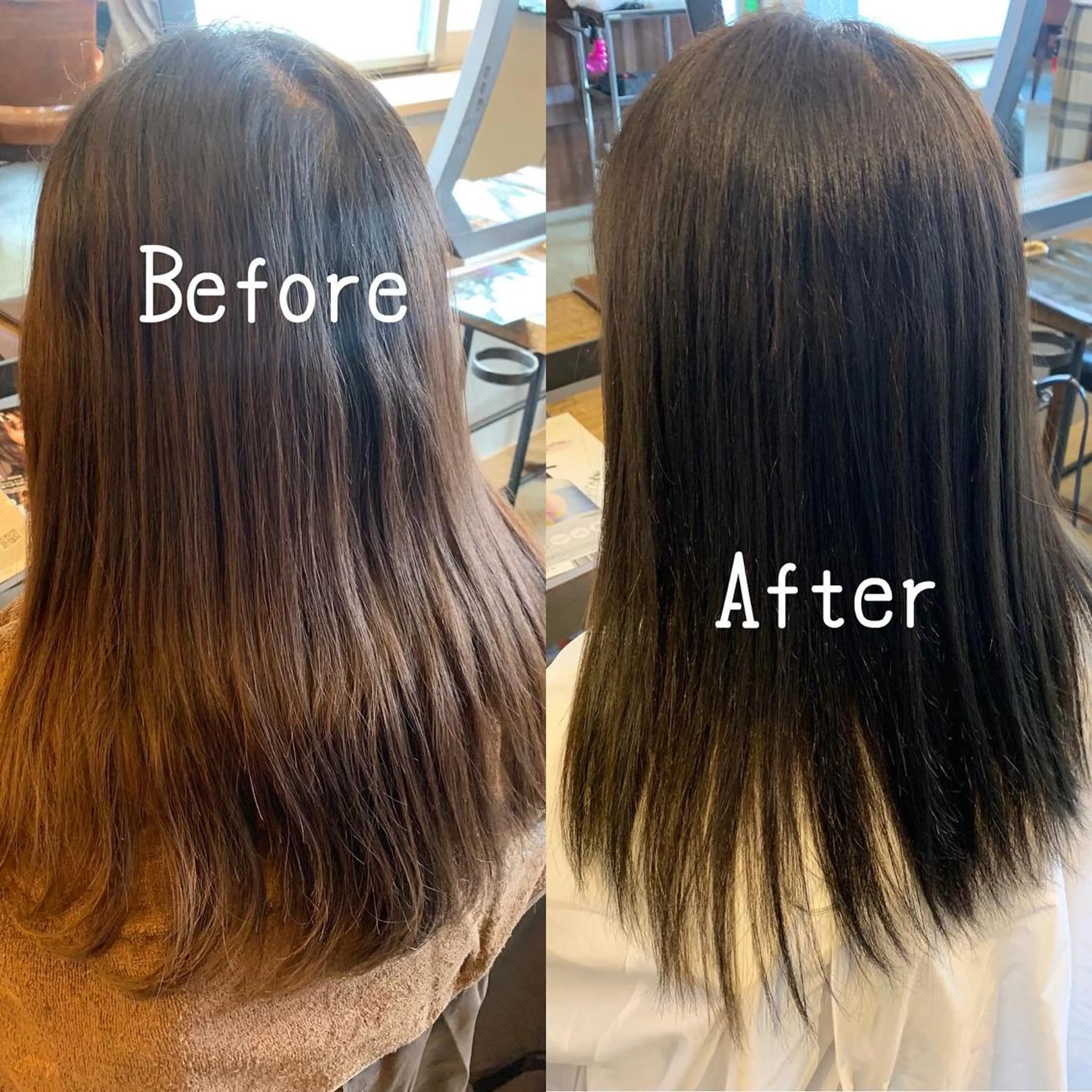 セミロング カット ヘアカラー 佐藤 美紅のヘアスタイル