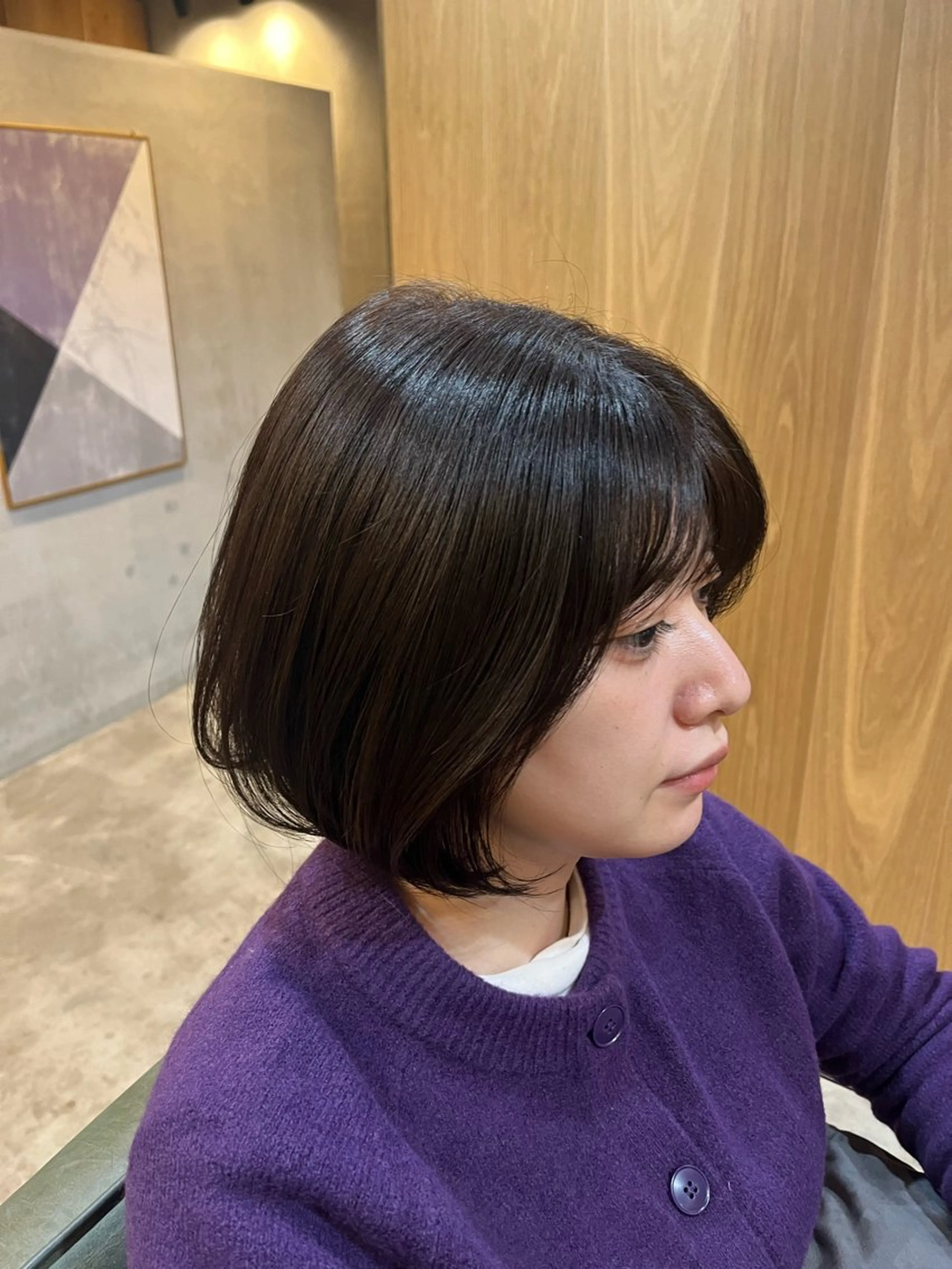 ショート ボブ カット トリートメント sourceliebe所属・レイヤー／前髪／顔 周りakaneのヘアスタイル