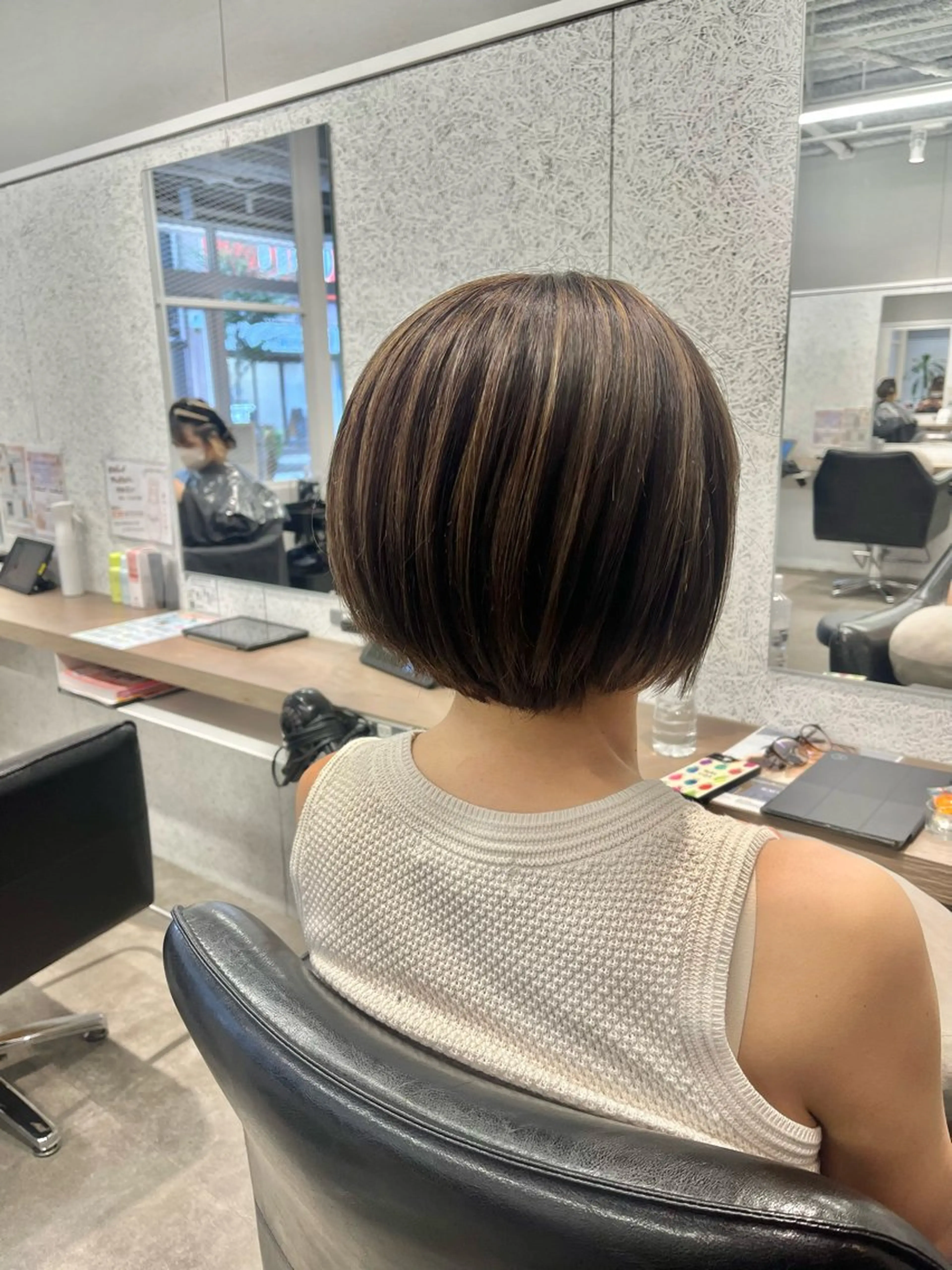 ショート カラー ハイライトカラー ハイライト 🍓艶髪/艶カラー ハイトーン/しんたにのヘアスタイル