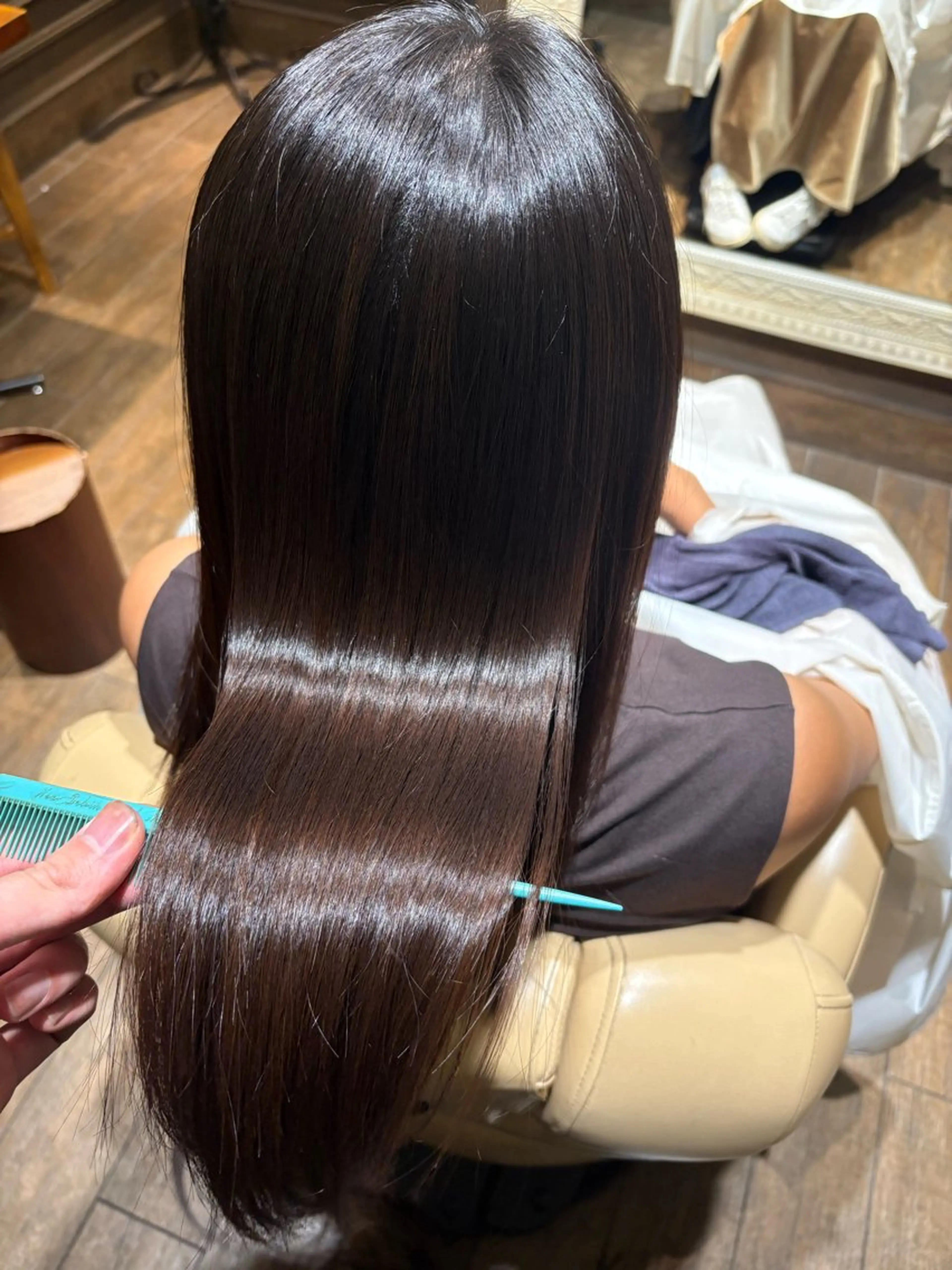 ロング ロング 縮毛矯正 カット 縮毛矯正 MINX GINZA所属・メンズカット/ パーマ/安田憲哉のヘアスタイル