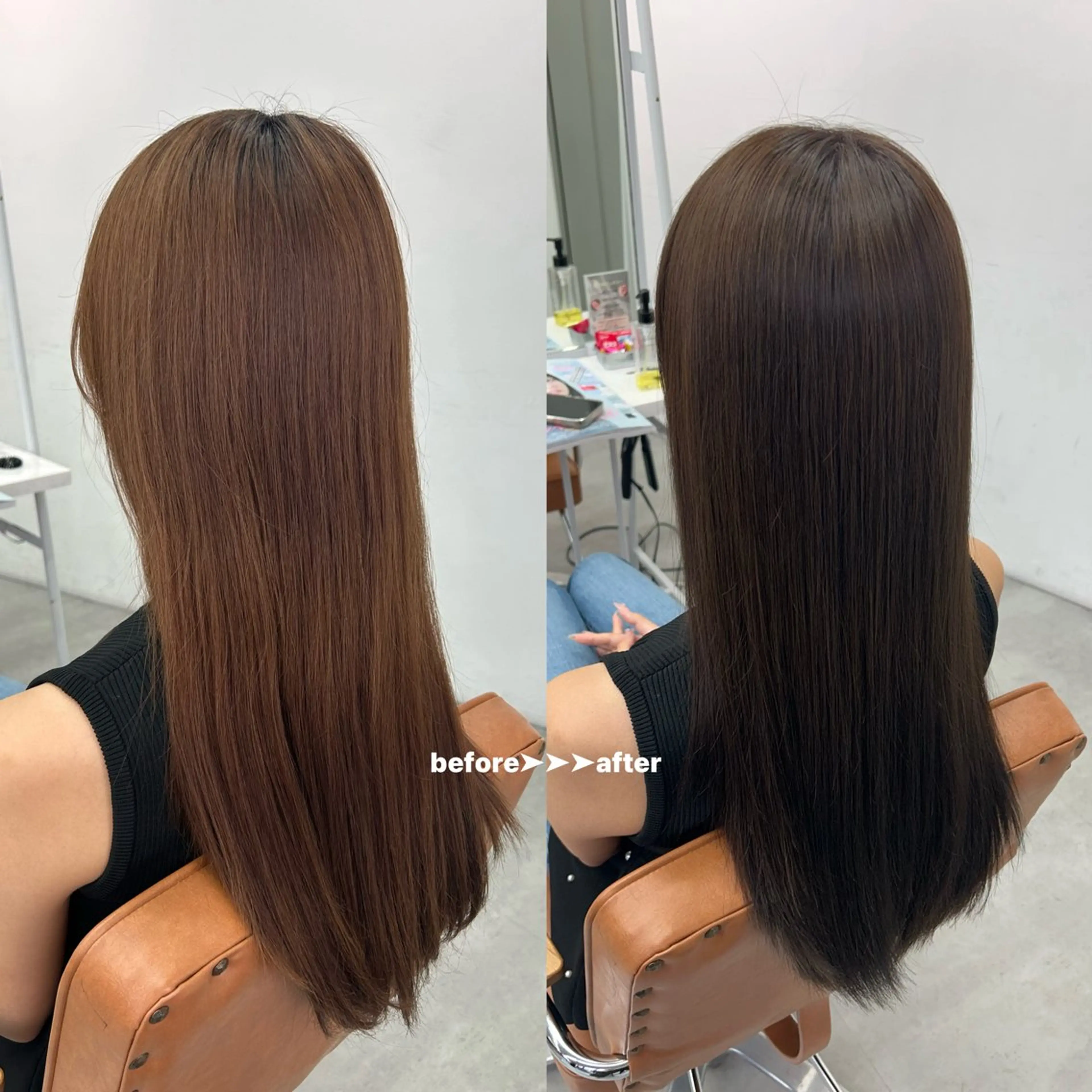 ロング ☘️透明感オリーブ ナミ☘️のヘアスタイル