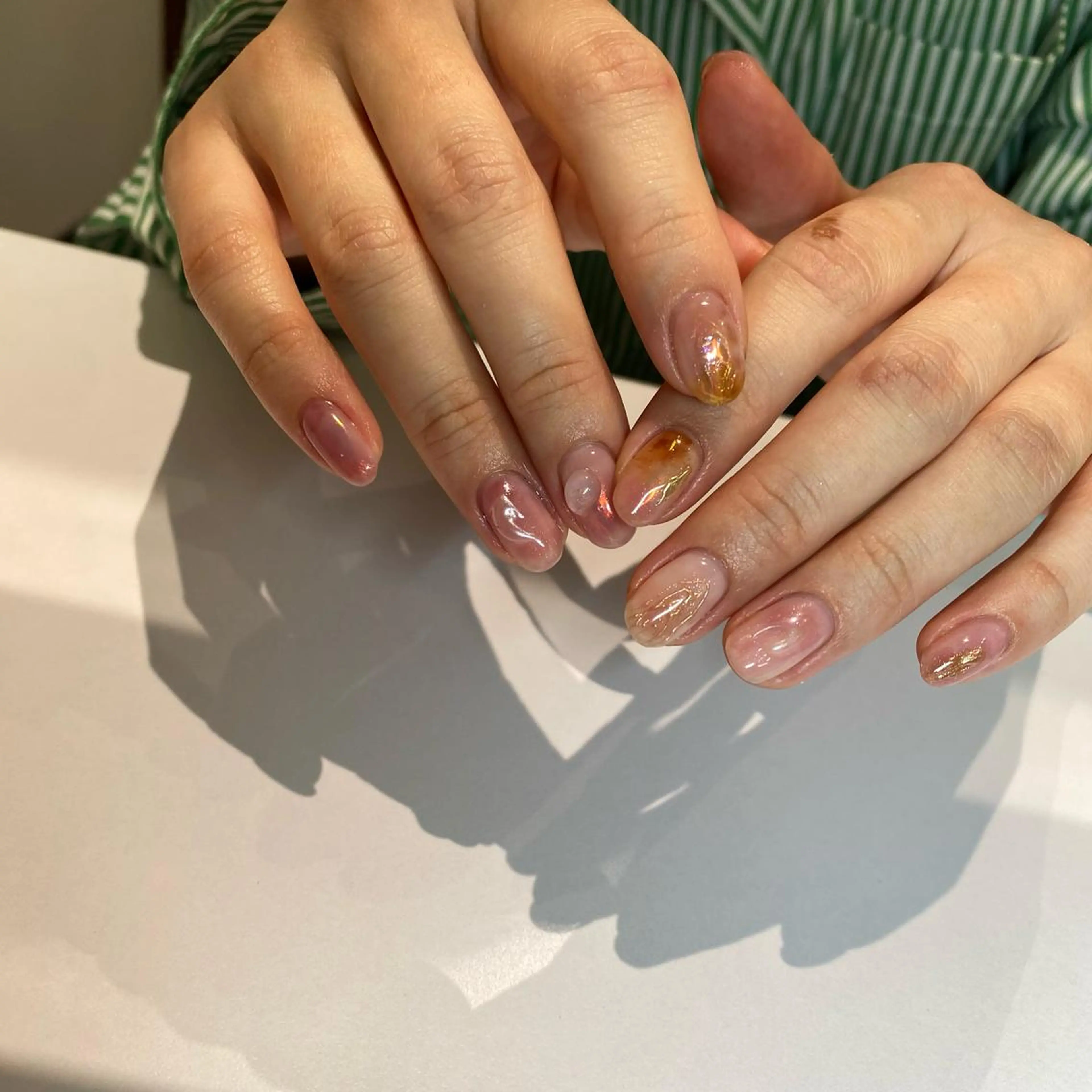 ネイル ニュアンスネイル ピンク 春ネイル ayana nails所属・nail salon ayanaのネイルデザイン