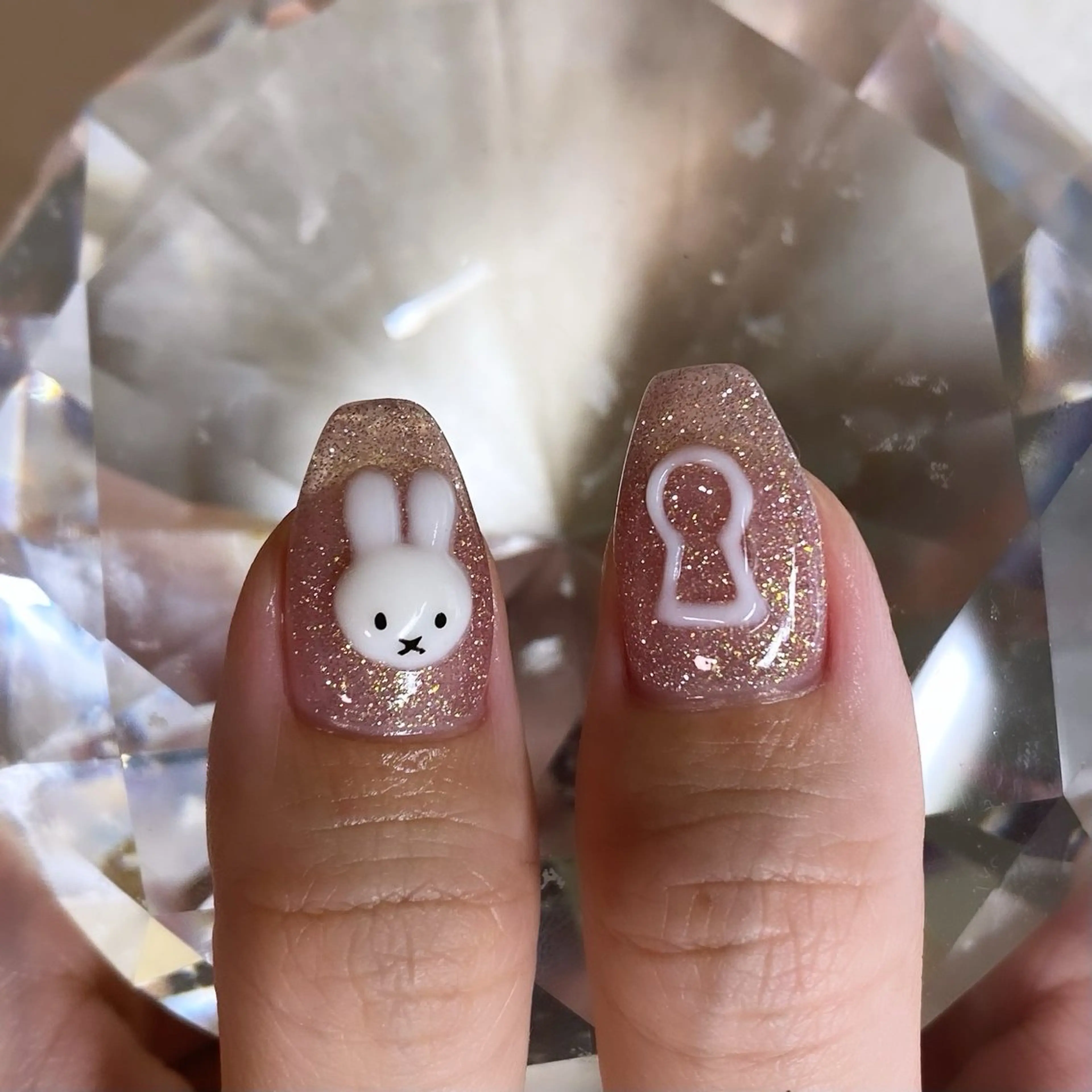 ネイル クリアネイル フラッシュネイル ジェルネイル ラメ(グリッター) パラジェル ハンドネイル 六本木ネイル阡夜一夜 当日＆持ち込み歓迎のネイルデザイン