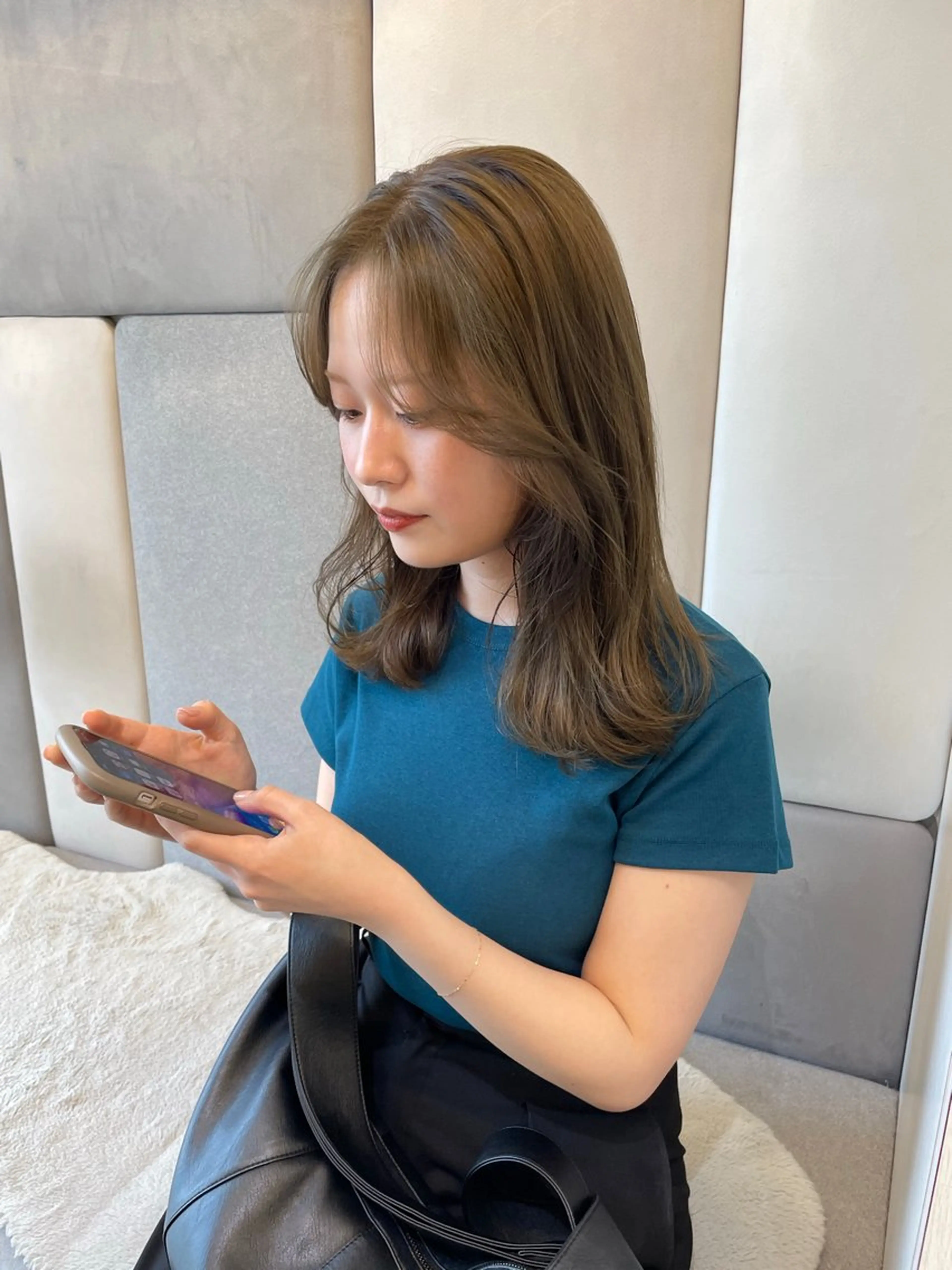 セミロング カラー ヘアアレンジ カット ヘアカラー トリートメント ヘアセット 🍃柔らかヘアー田中 瑞希🍃のヘアスタイル