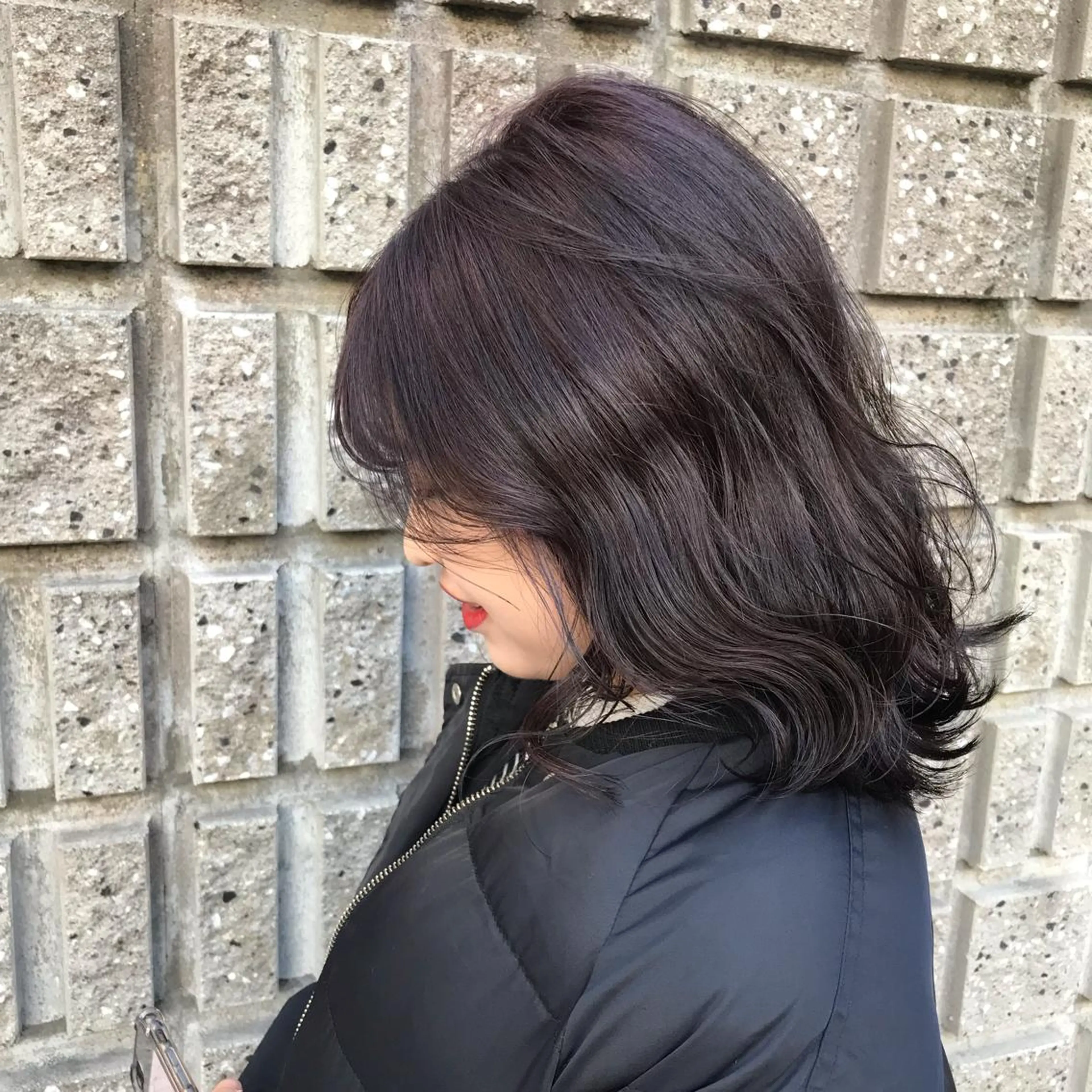 ミディアム 韓国風ヘア ヘアカラー トリートメント レイヤー/顔周り /AKARIのヘアスタイル