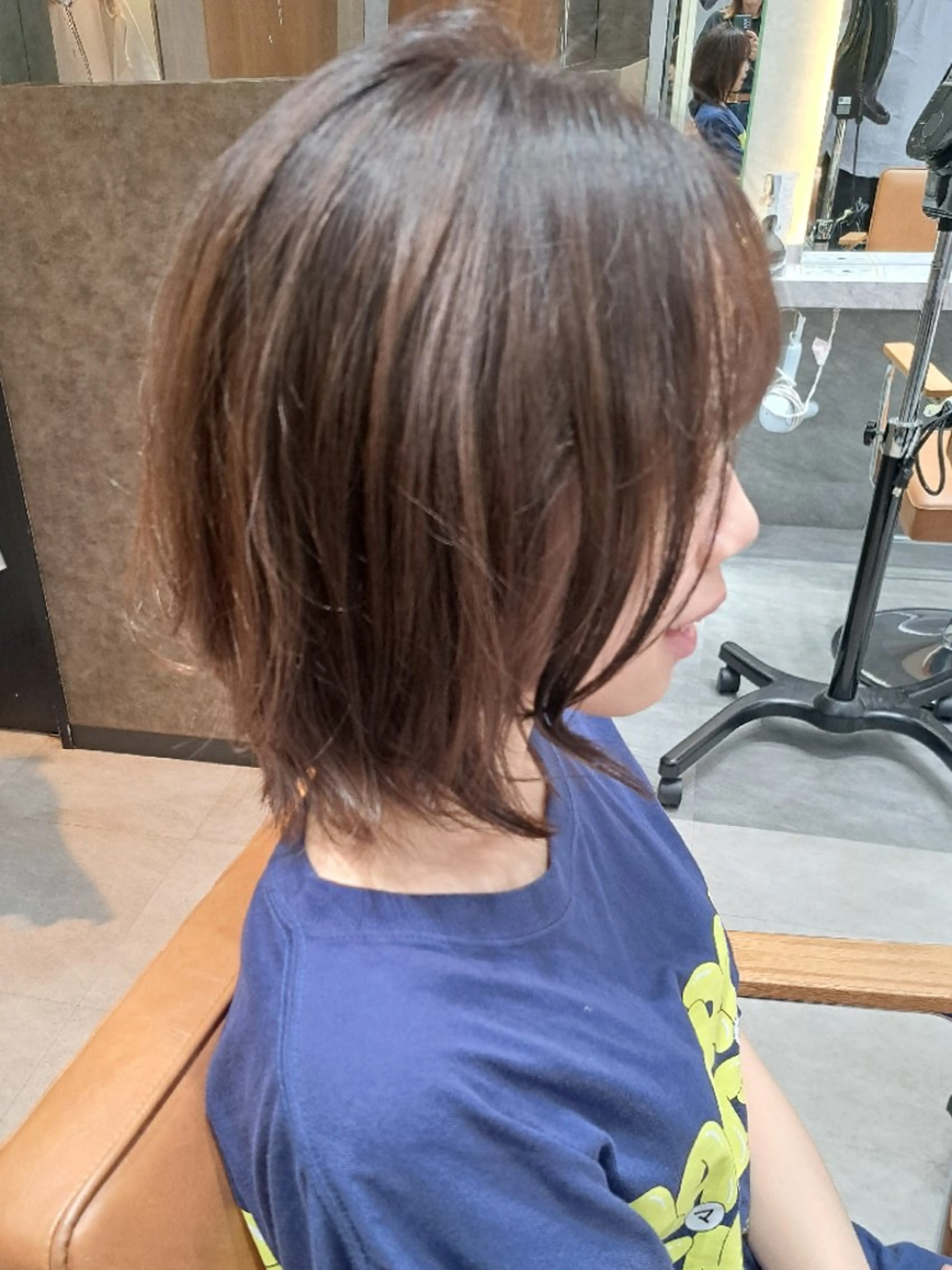 ミディアム カラー ボブレイヤー アッシュ ボブ レイヤーカット 関口 知佳のヘアスタイル
