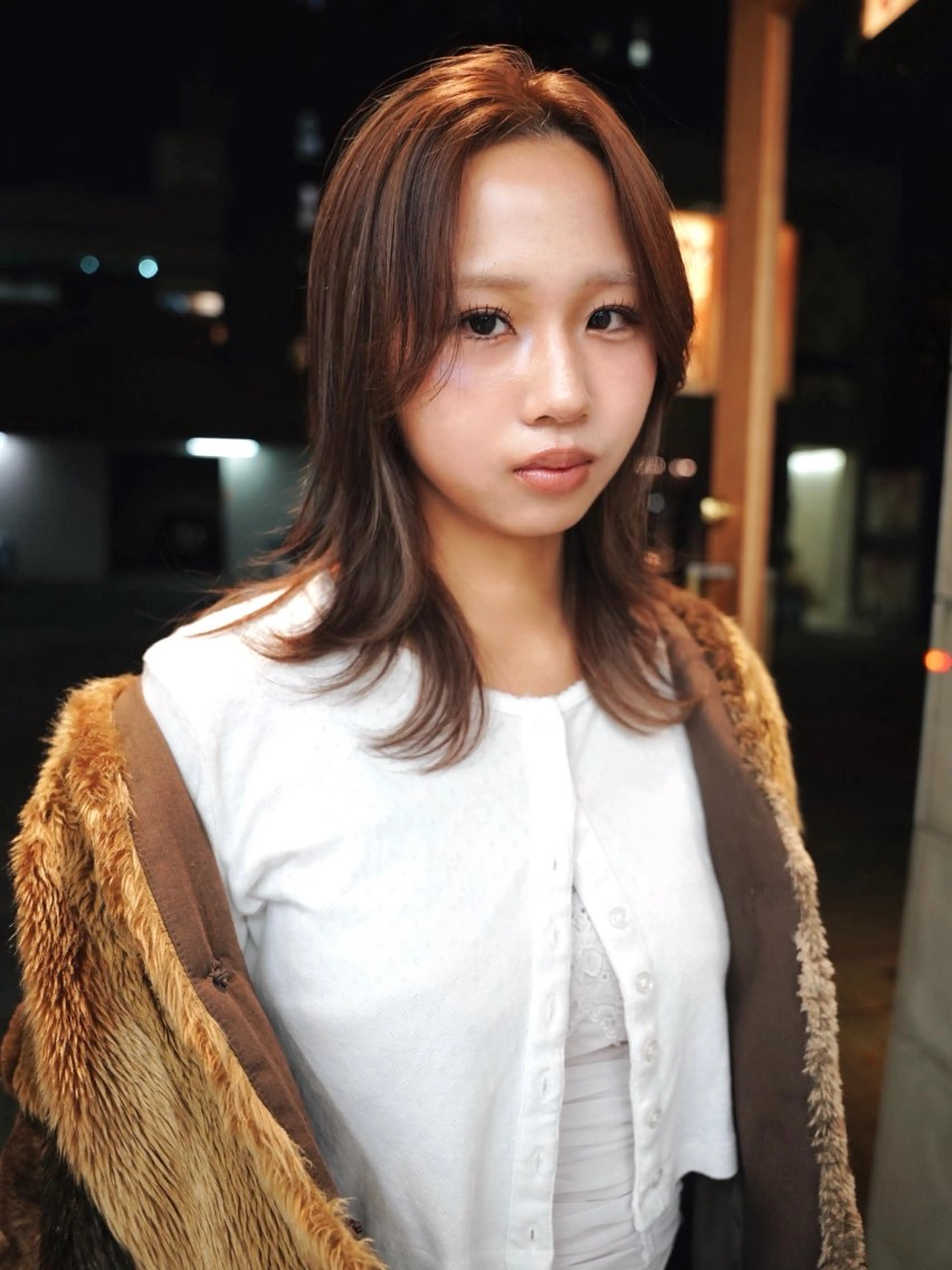 ミディアム カラー ブリーチ ハイライトカラー ハイライト カット ヘアカラー トリートメント デザイン/レイヤー Kaito🐩/栄のヘアスタイル