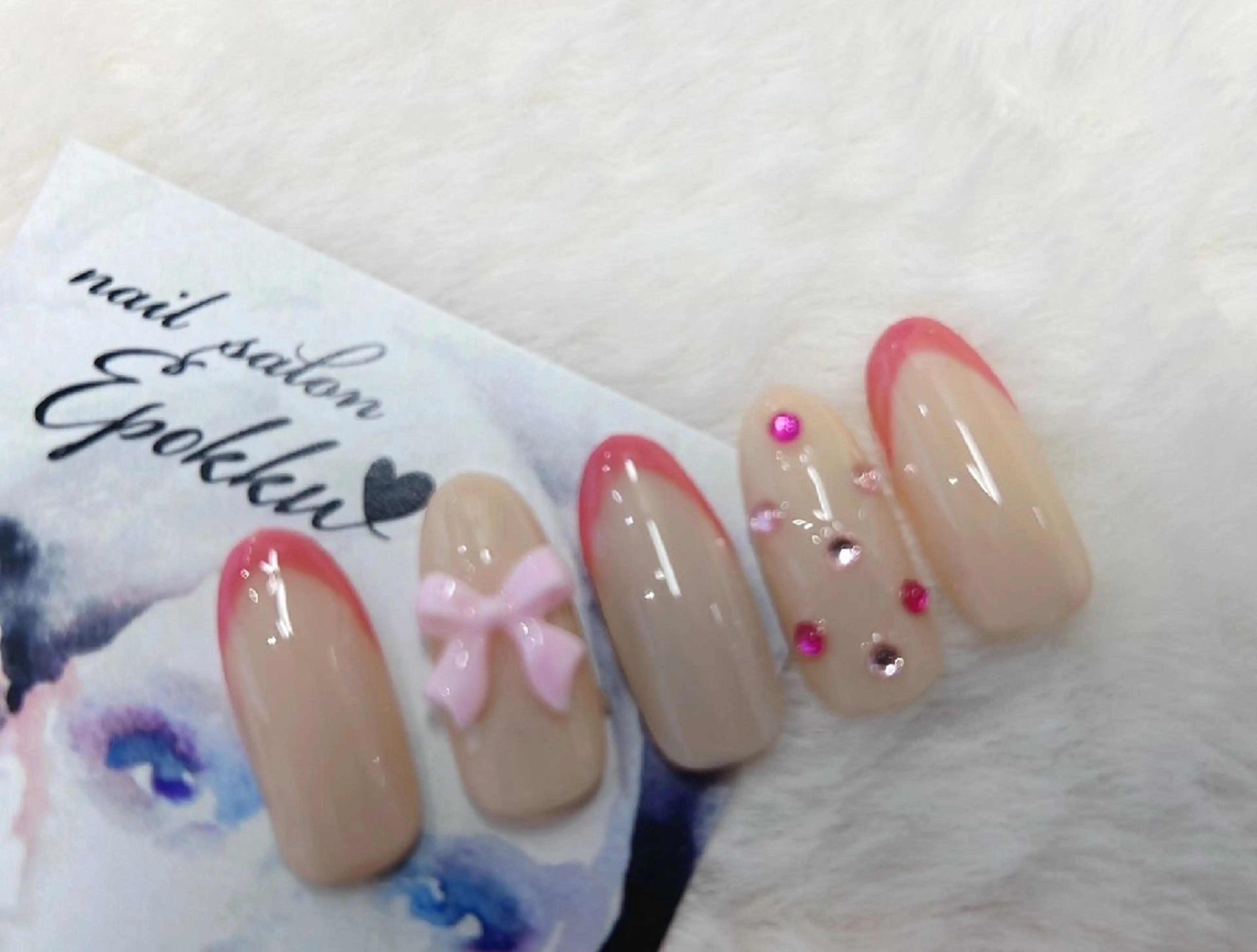 ネイル フレンチネイル ピンク 心斎橋Salon Epokkuのネイルデザイン