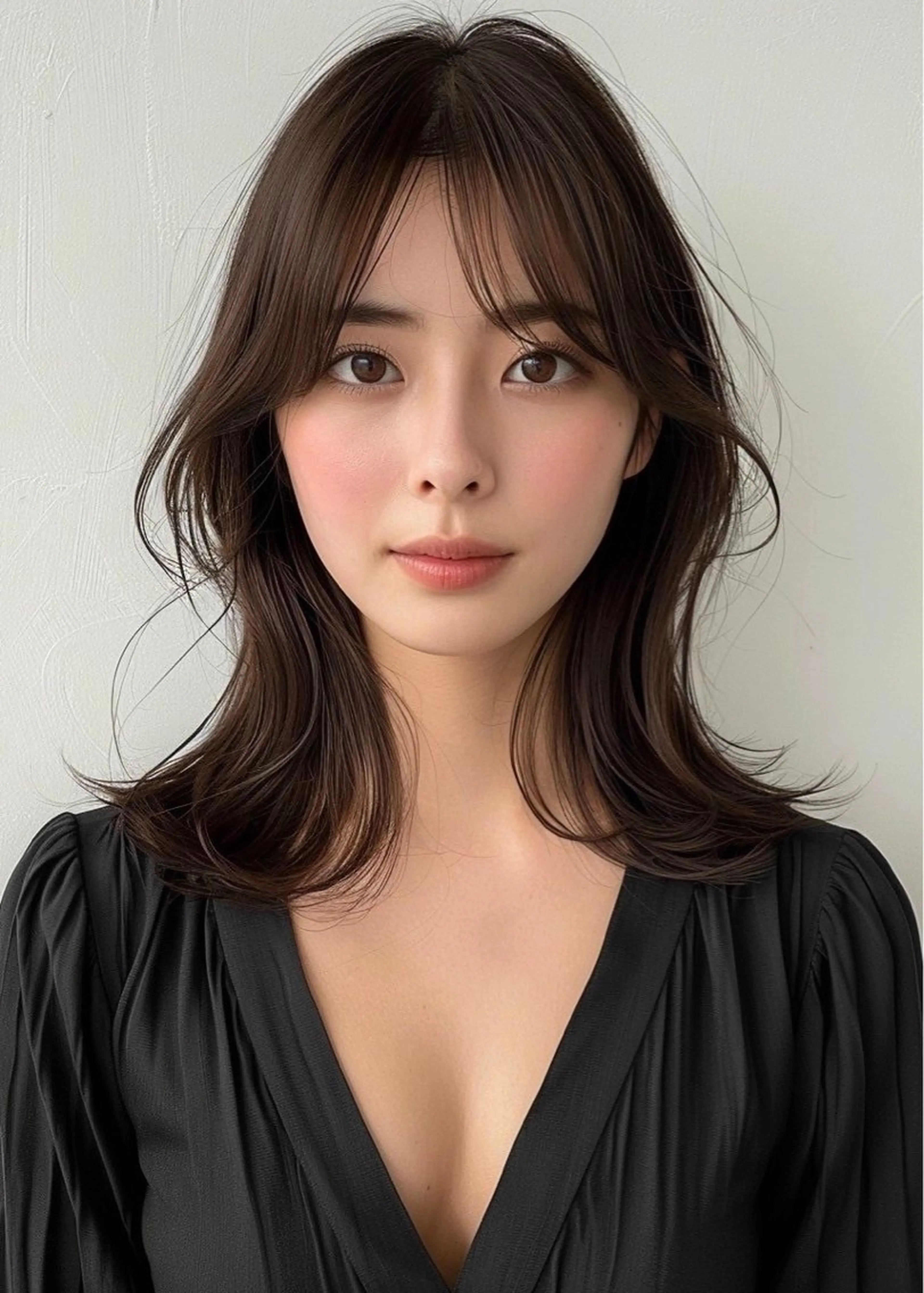 ミディアム カット ヘアカラー トリートメント VLOW nex the salon所属・韓国風/髪質改善/ ナガヤアキラのヘアスタイル