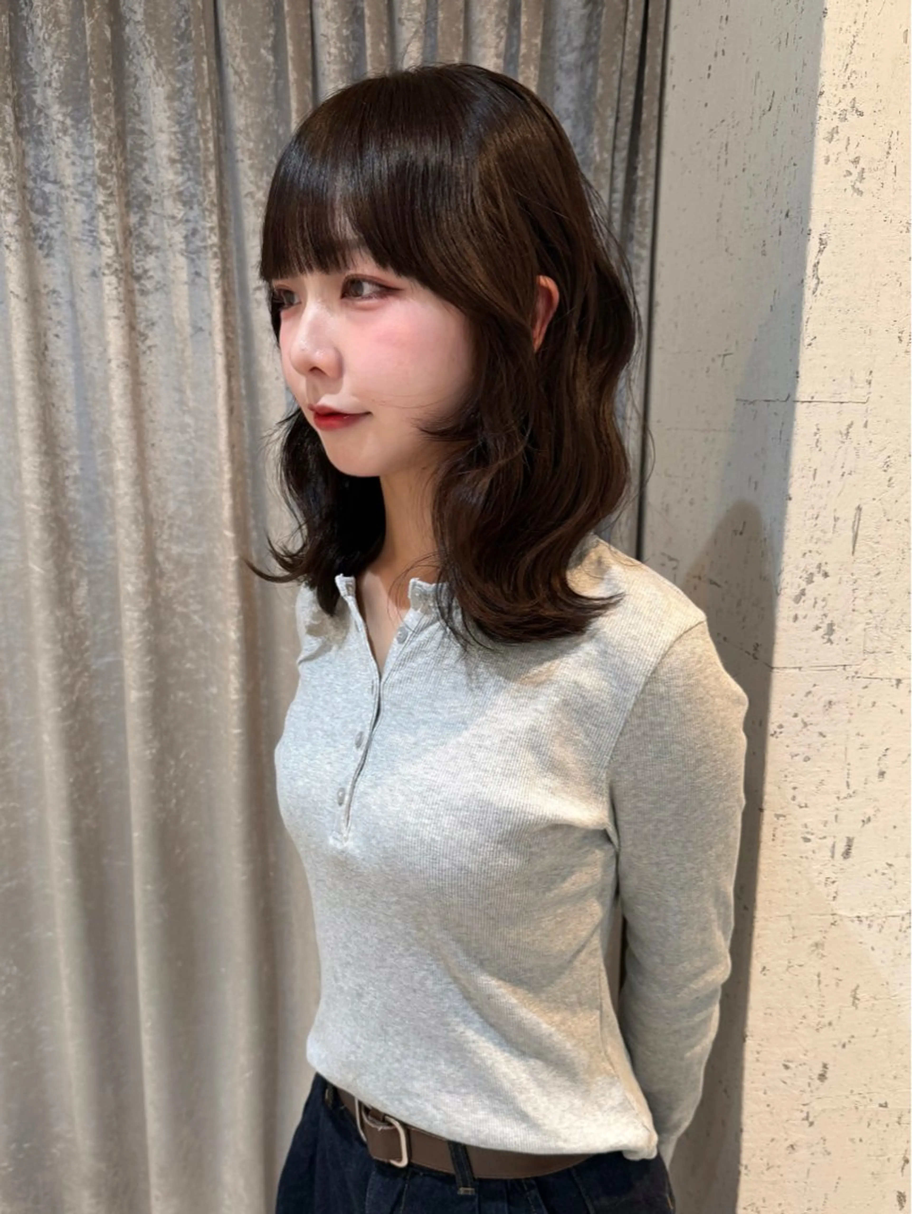 ミディアム カラー 似合わせカット カット ヘアカラー トリートメント mai / linoah˚✧のヘアスタイル