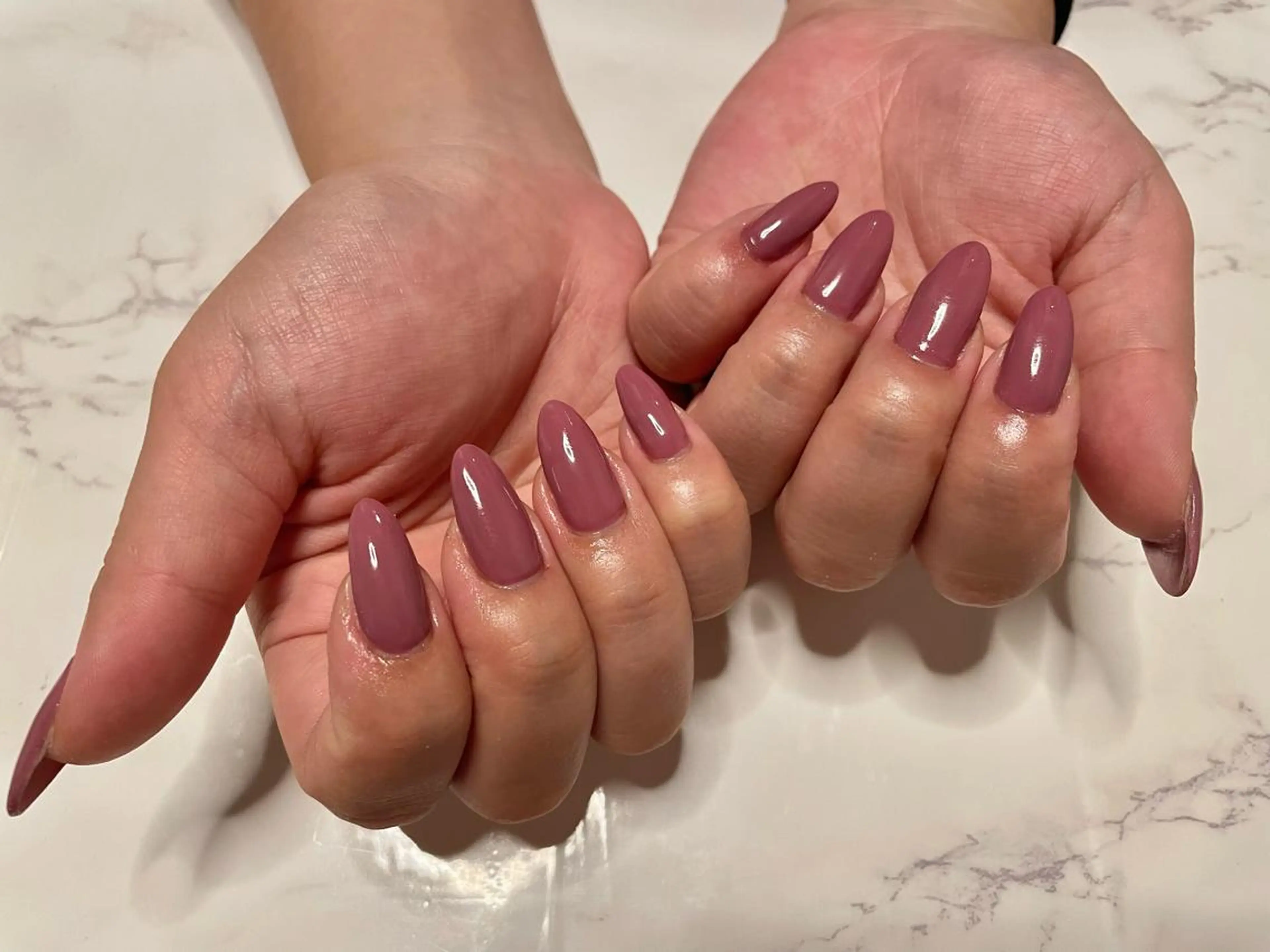 ネイル ワンカラーネイル ピンク ハンドネイル PｰPOP所属・青木 ひろえのネイルデザイン