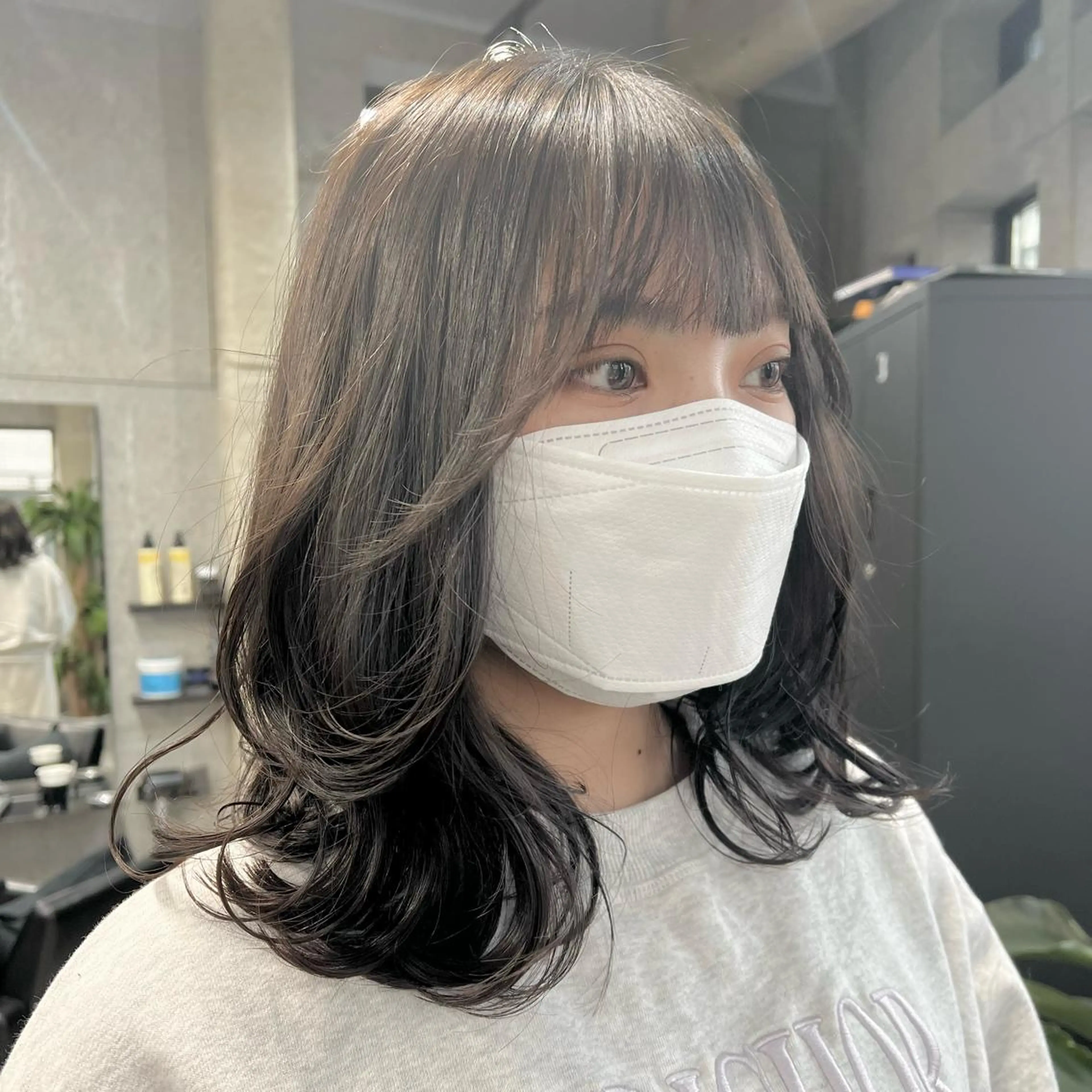 セミロング カット ヘアカラー トリートメント ♡HARUKA/縮毛 /髪質改善/BOBのヘアスタイル