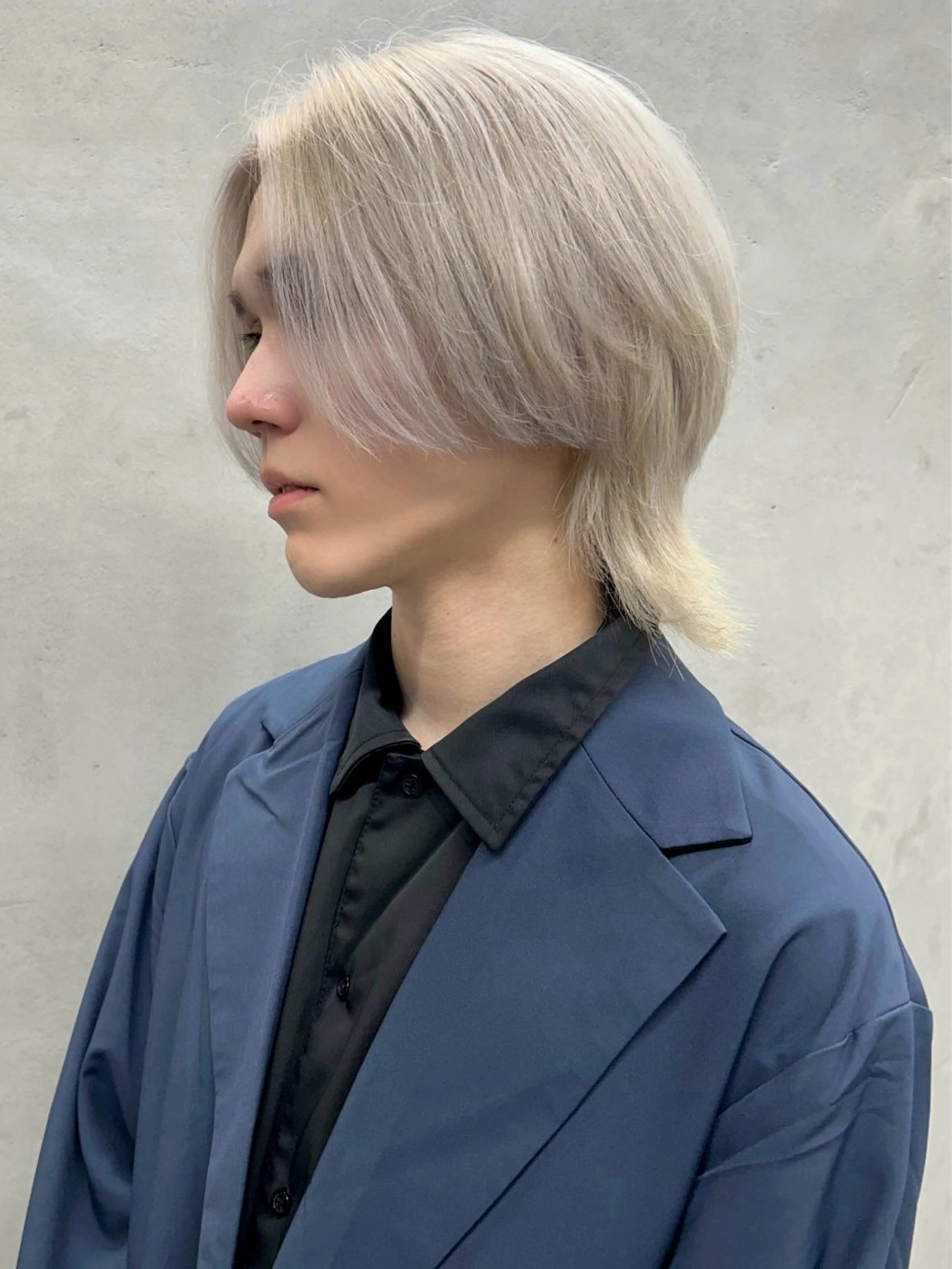 ショート カラー メンズ ヘアカラー 🫐寒色系カラー 🫐ヤマナカリリカのヘアスタイル