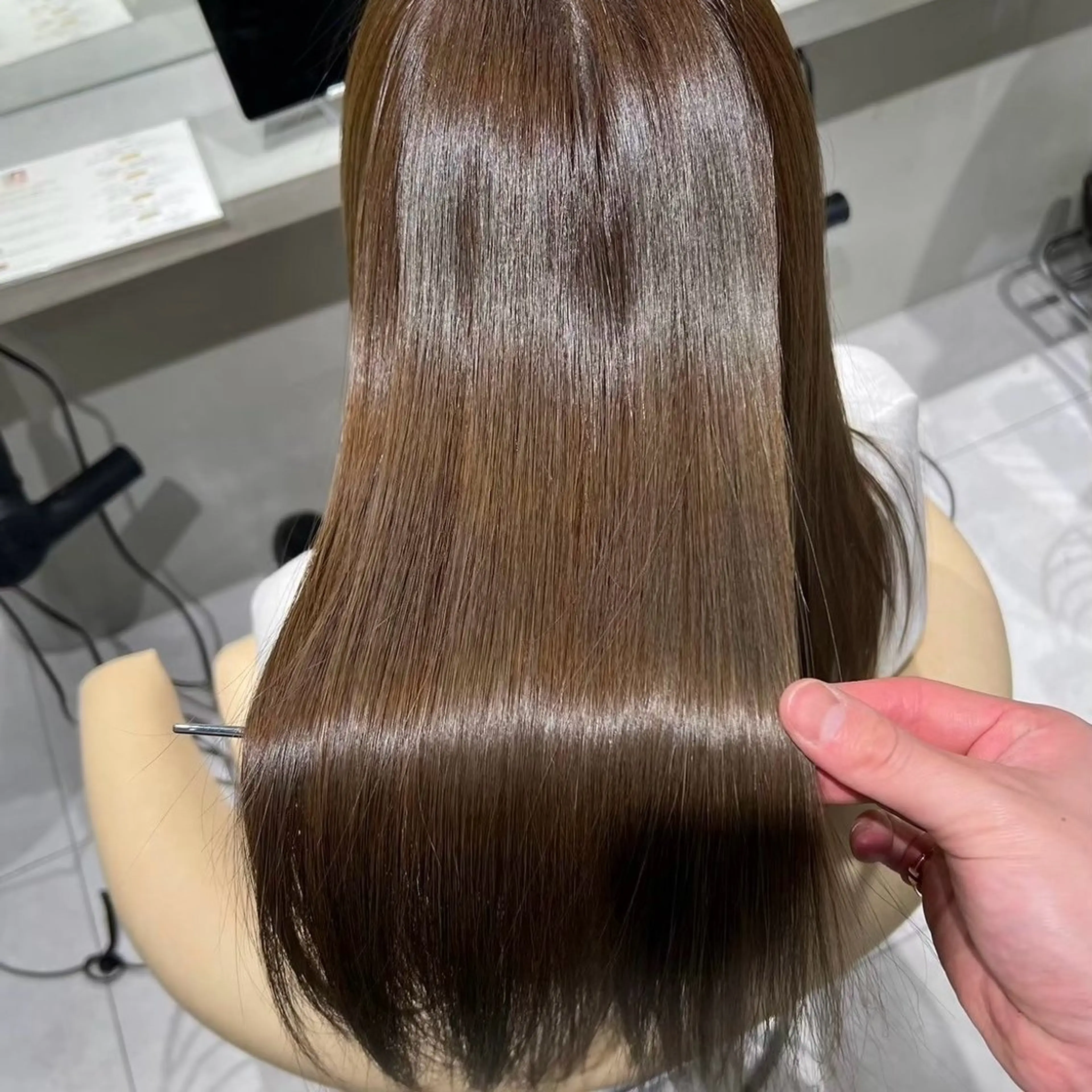 ロング 縮毛矯正 🎀Rimi୨୧ ✨艶✨color🎀のヘアスタイル