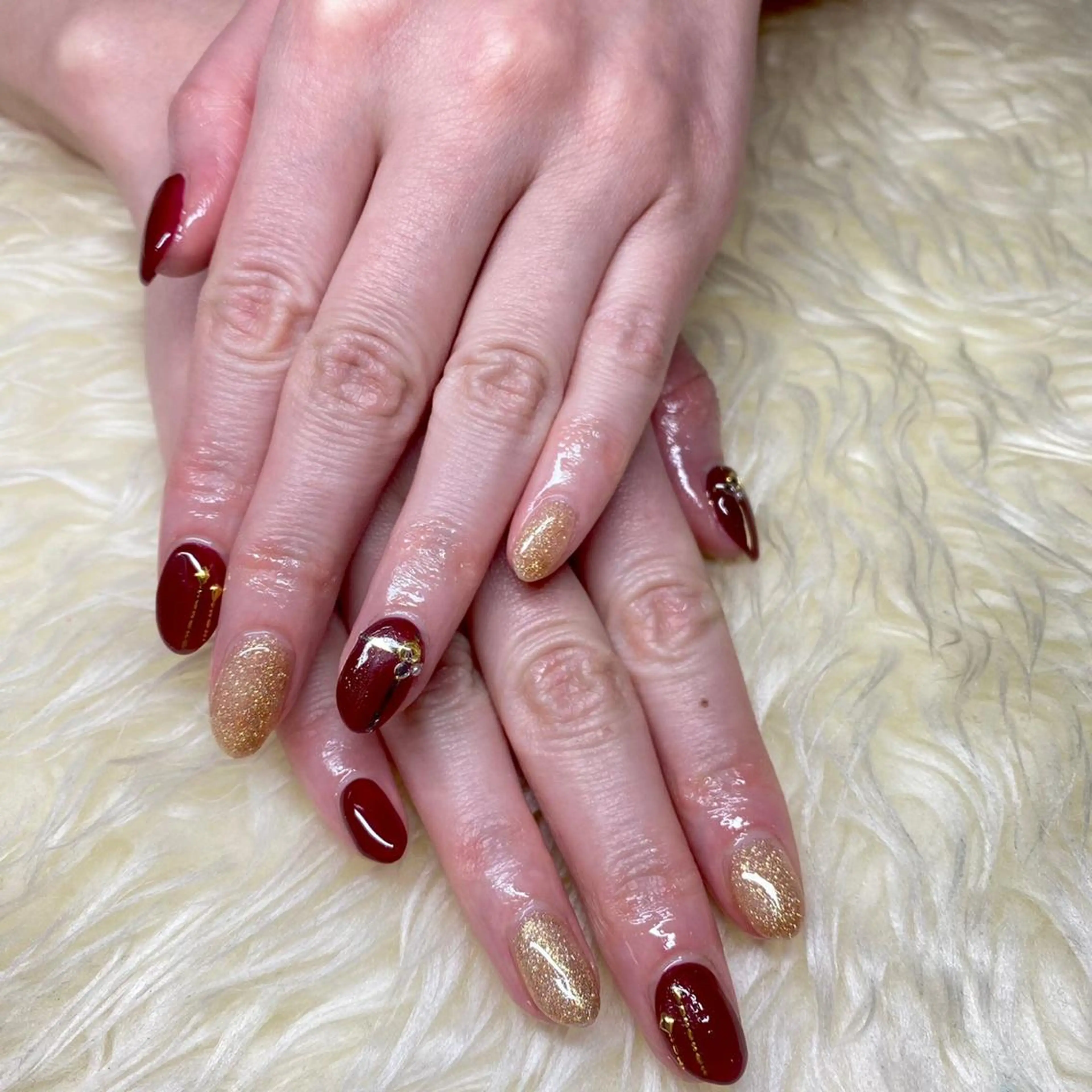 ネイル 冬ネイル クリスマス ハンドネイル Nail&eye Belire 新宿のネイルデザイン