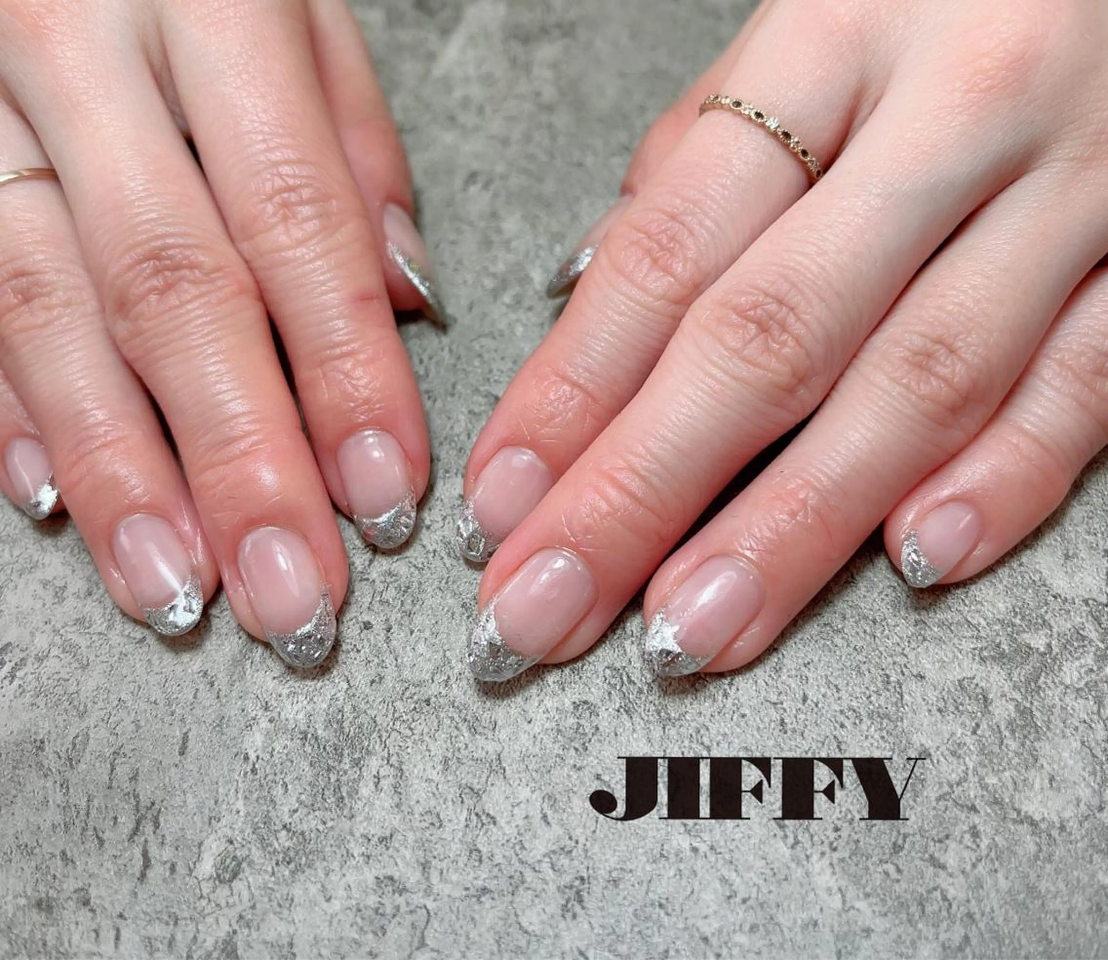 ネイル フレンチネイル ガラスフレンチ JIFFY所属・JIFFY nailstudioのネイルデザイン