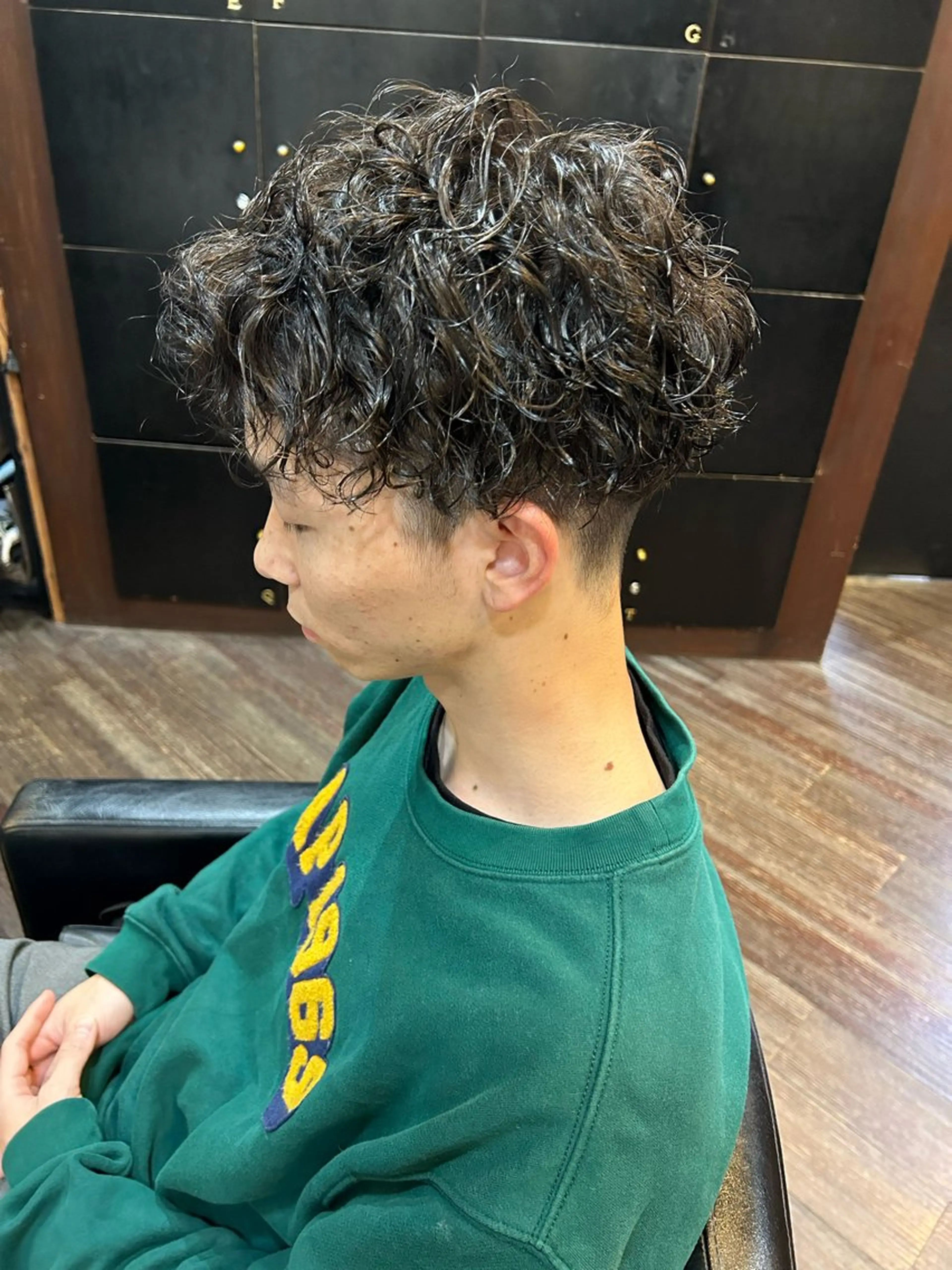 ショート パーマ メンズ 大阪/梅田/シャドウ パーマ/ノボリユウタのヘアスタイル