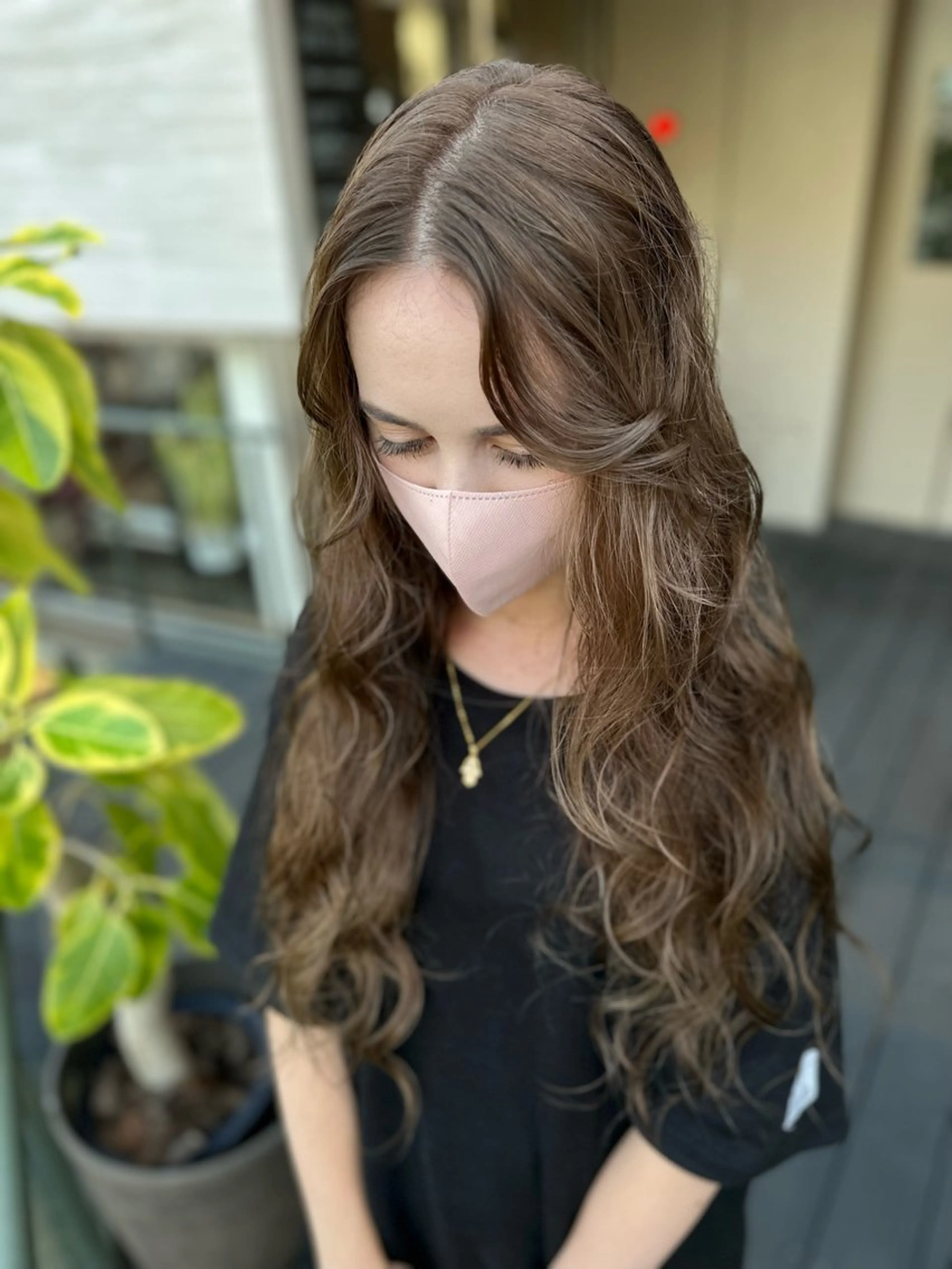 ロング カラー 韓国風/オシャレ /縮毛矯正/滝口琴未のヘアスタイル