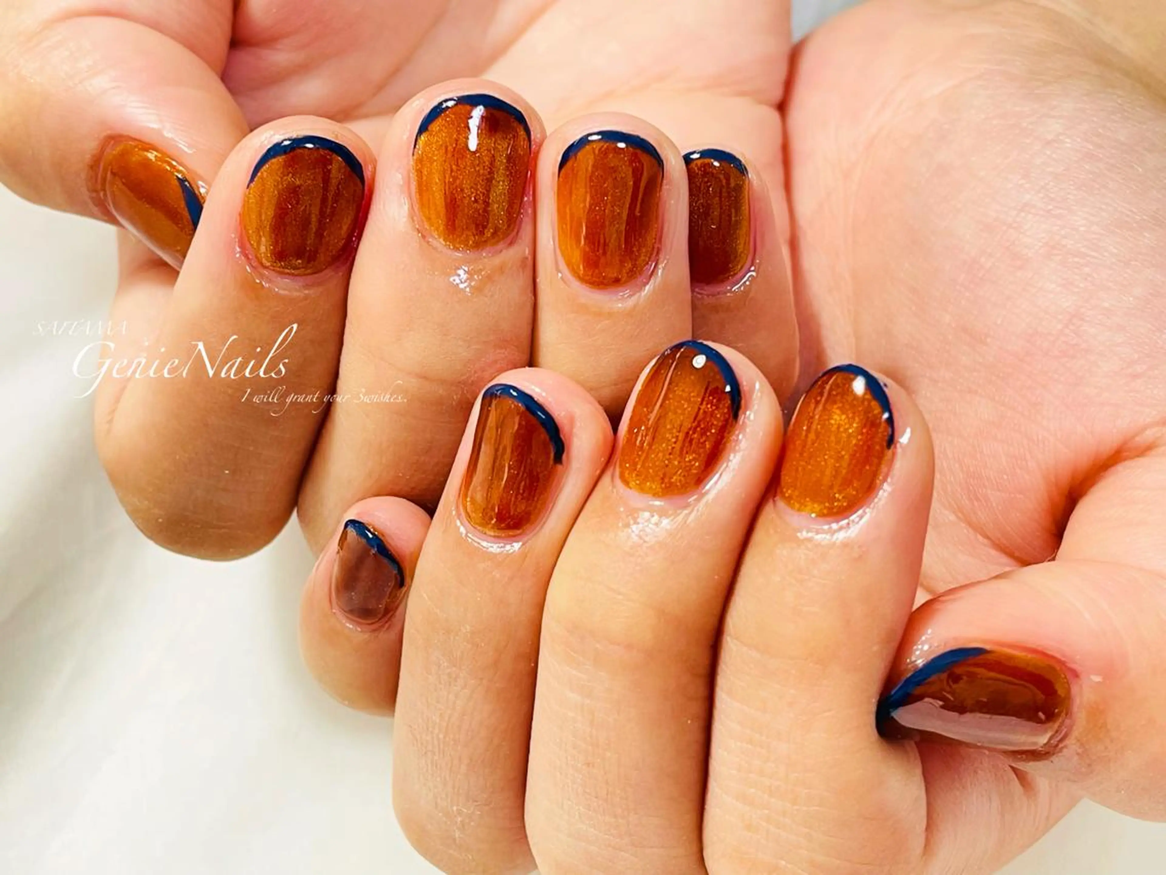 メンズ ネイル フットネイル フレンチネイル メンズネイル オフィスネイル ショートネイル Genie Nailsのネイルデザイン