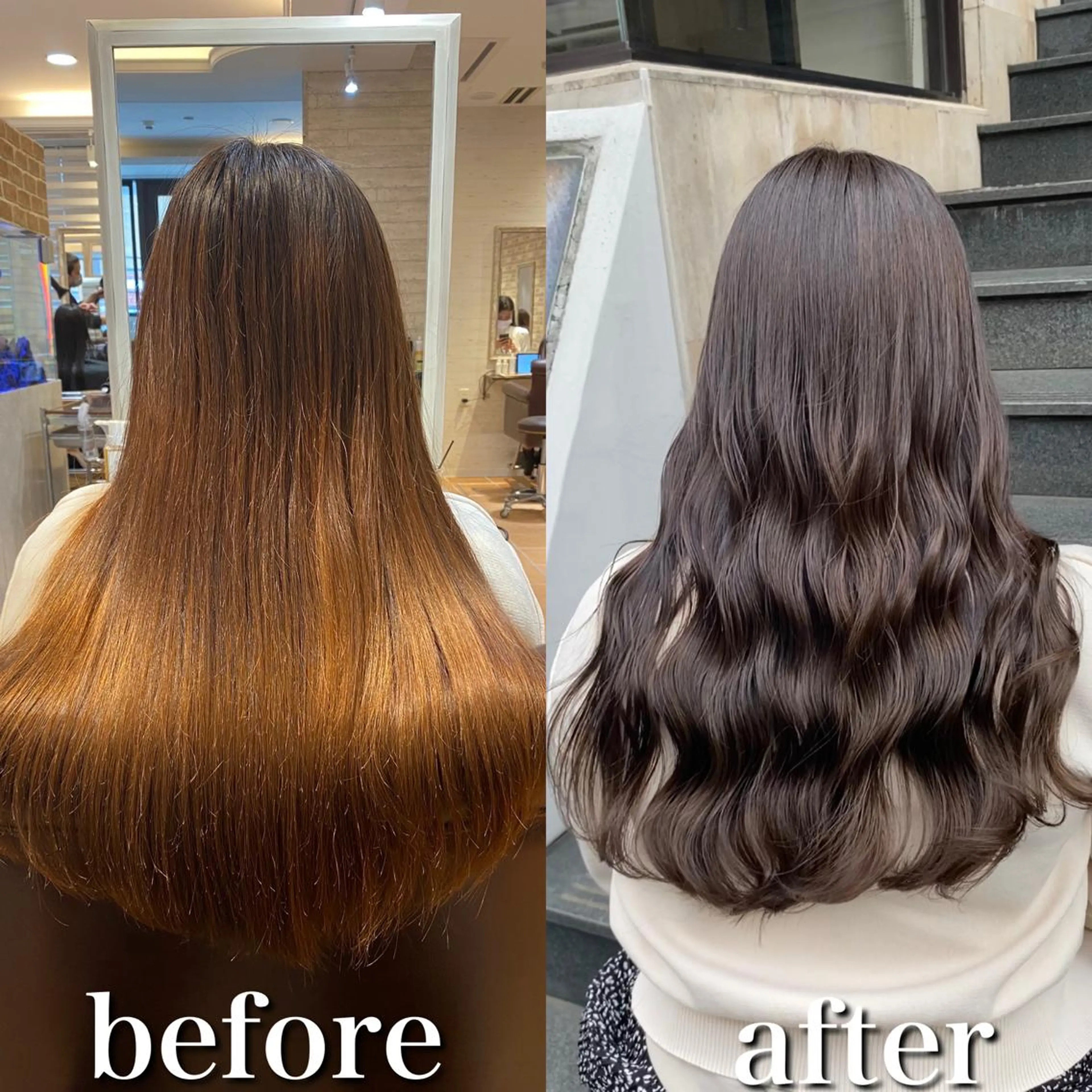 ミディアム カラー ブリーチ ケアブリーチ ダブルカラー グラデーションカラー グレージュ ヘアカラー トリートメント ヘッドスパ 韓国風/美髪/透明感 hiroのヘアスタイル