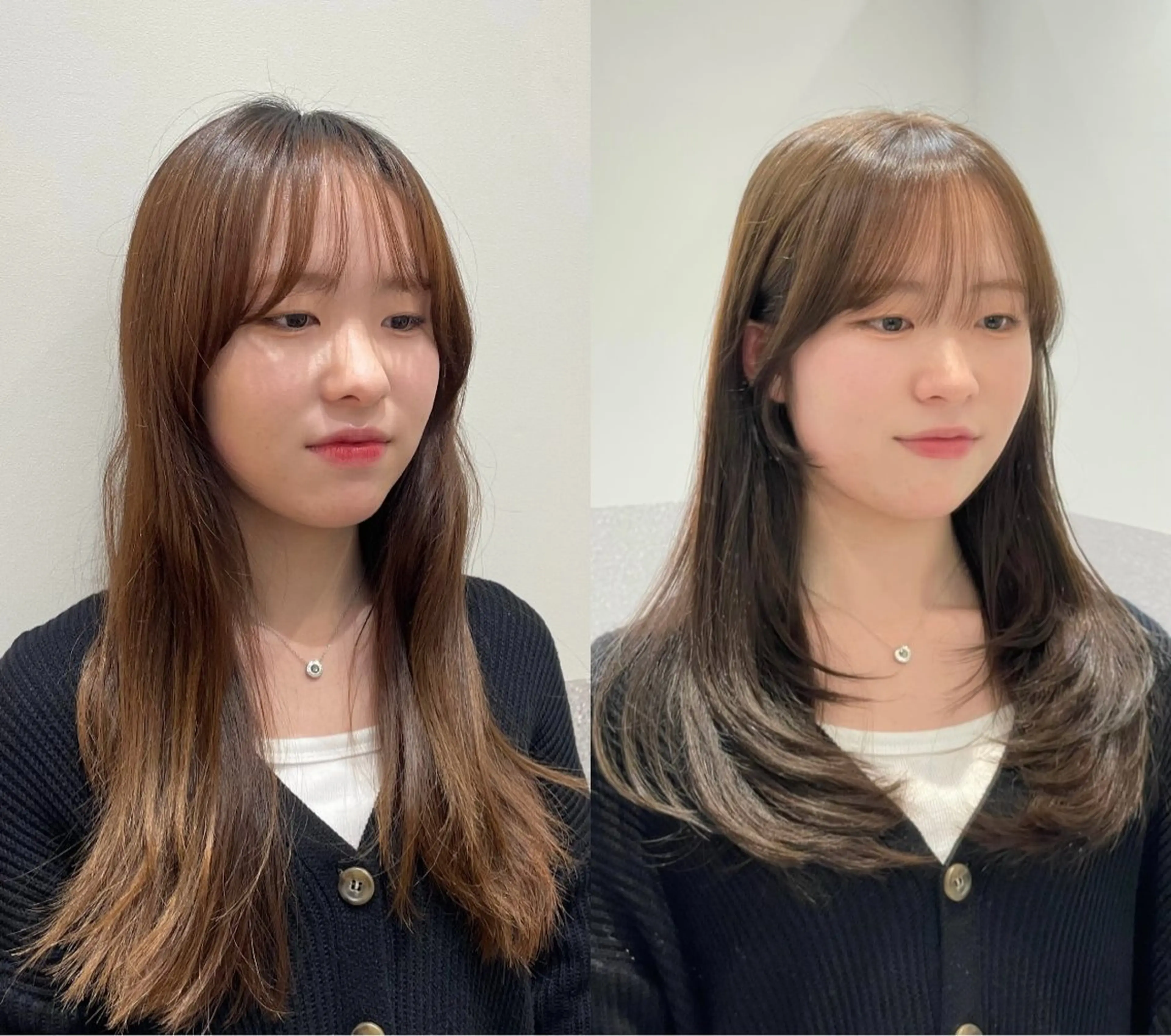 ロング ロングレイヤー 韓国風ヘア レイヤーカット ロング カット ヘアカラー トリートメント ❤︎︎韓国ヘア❤︎︎ 𝑺𝒉𝒊𝒉𝒐のヘアスタイル