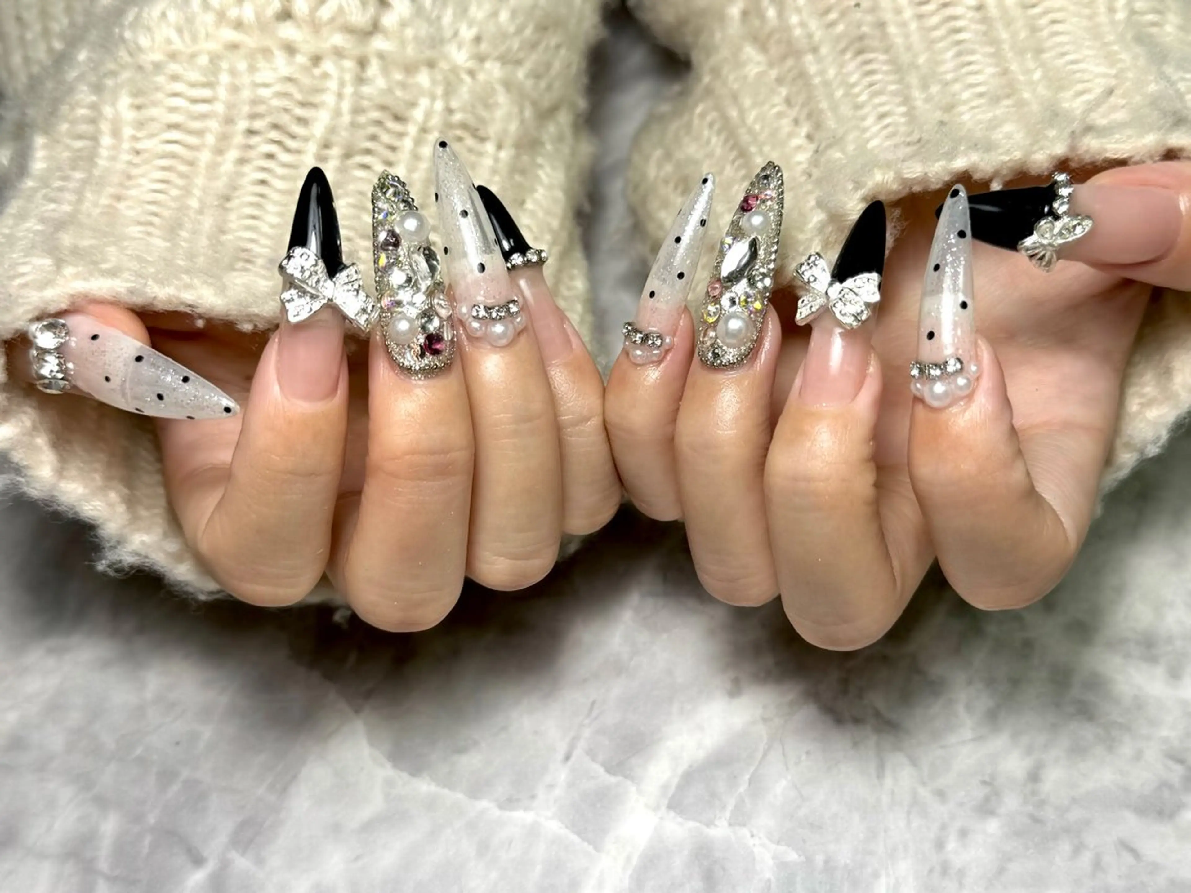 【オフあり】スカルプ💅🏽持ち込み画像(片手3本メイン)の写真