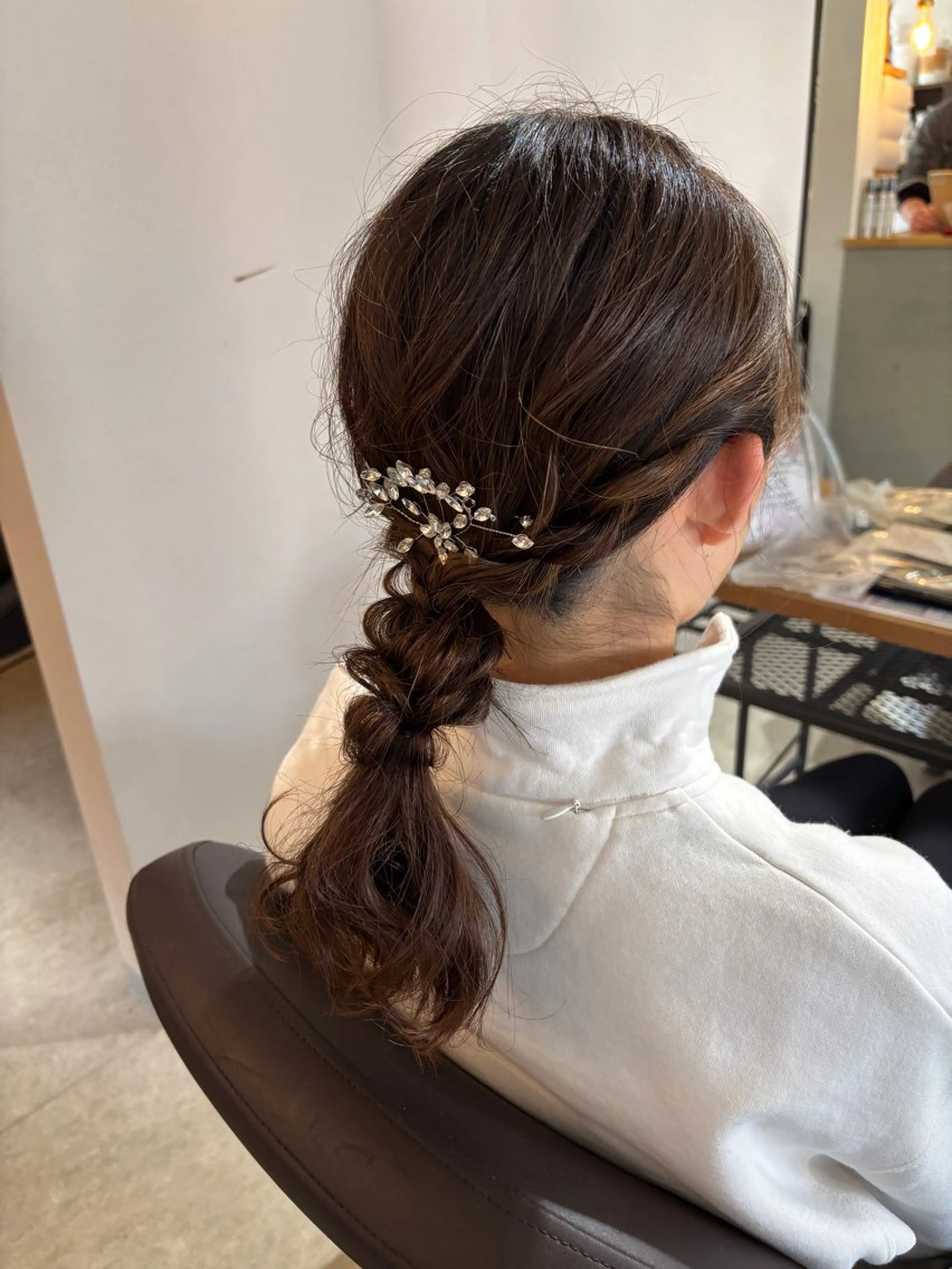 ヘアアレンジ ブリーチカラー🤍 髪質改善🌟のヘアスタイル