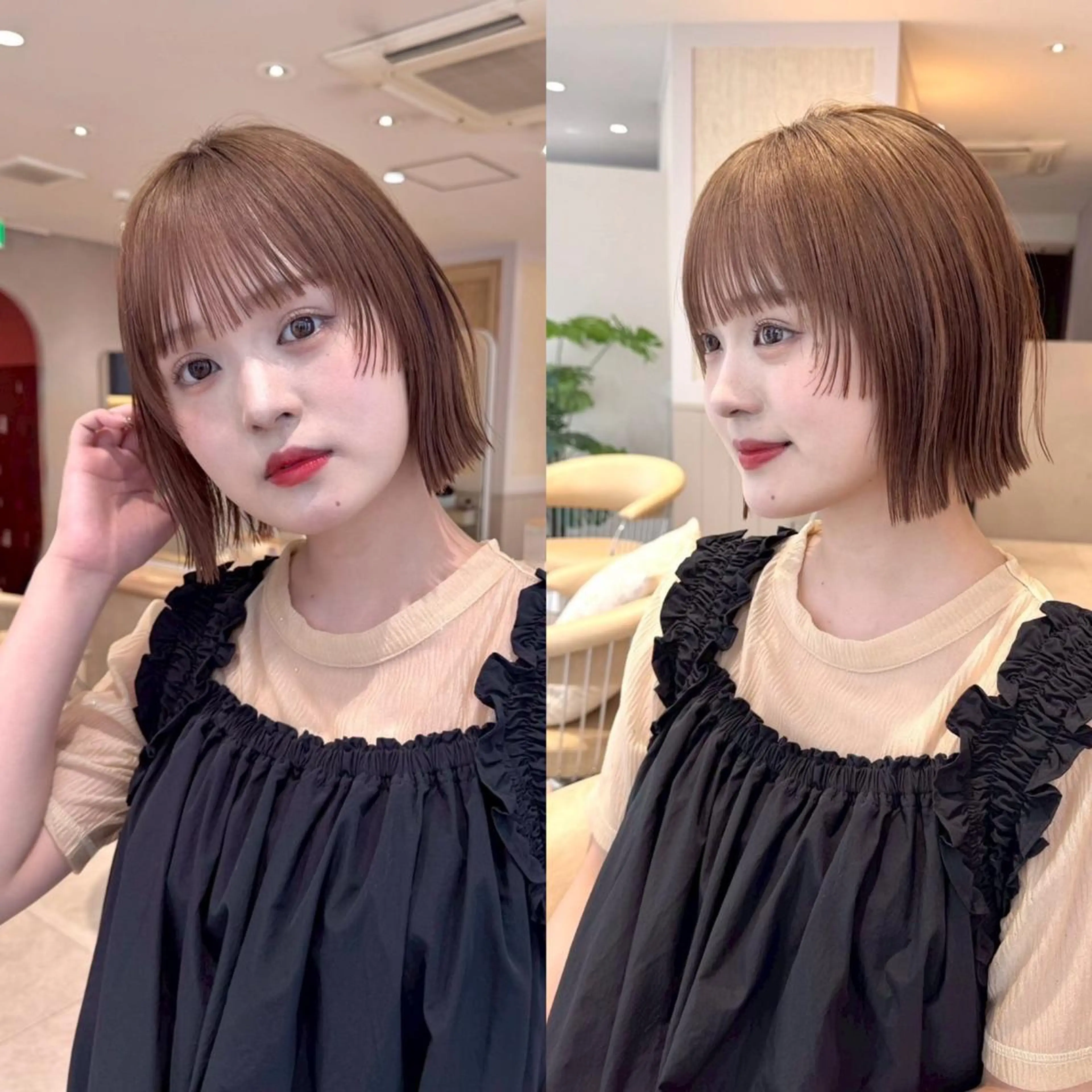 🎀ご新規様NO.1 ♪🎀 カット+透明感カラー+超音波3stepトリートメント ￥8900【グレージュ】の写真