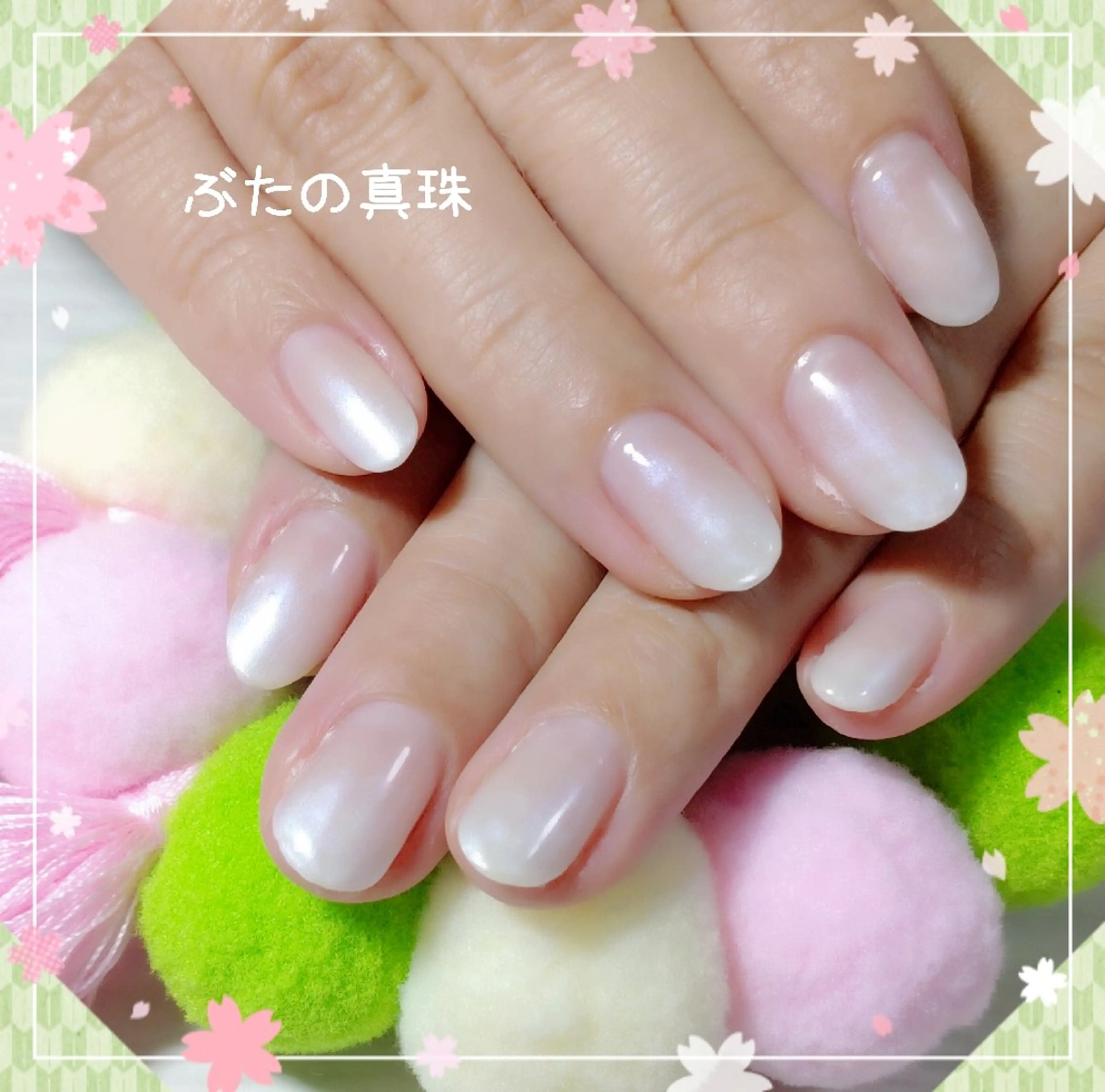 ネイル グラデーション ホワイト ハンドネイル 林 珠里のネイルデザイン
