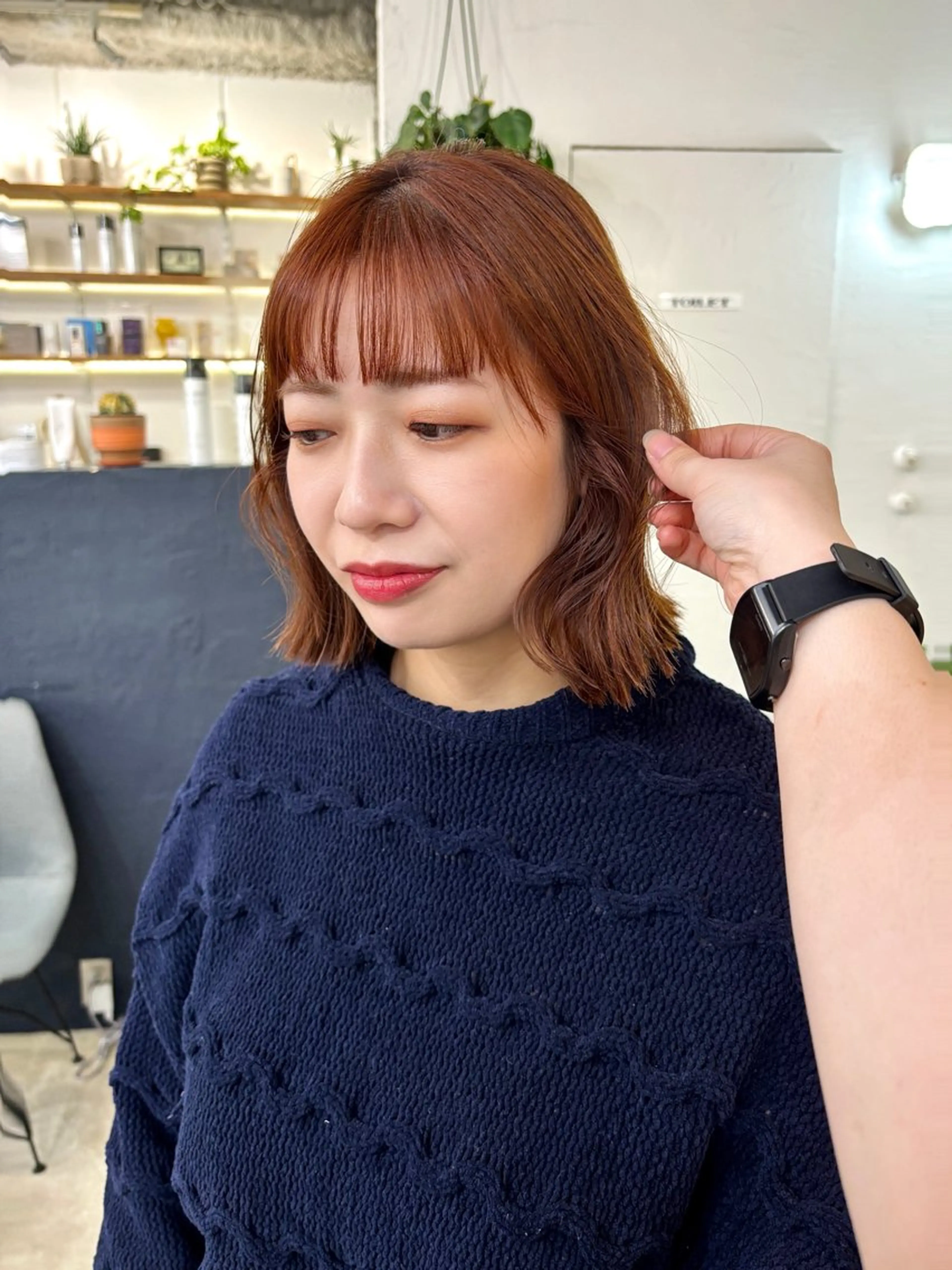 ミディアム カラー ブリーチ ブラウンカラー カシス 透明感カラー ラベンダーカラー 暖色カラー/天神/ ヘイマサクラのヘアスタイル