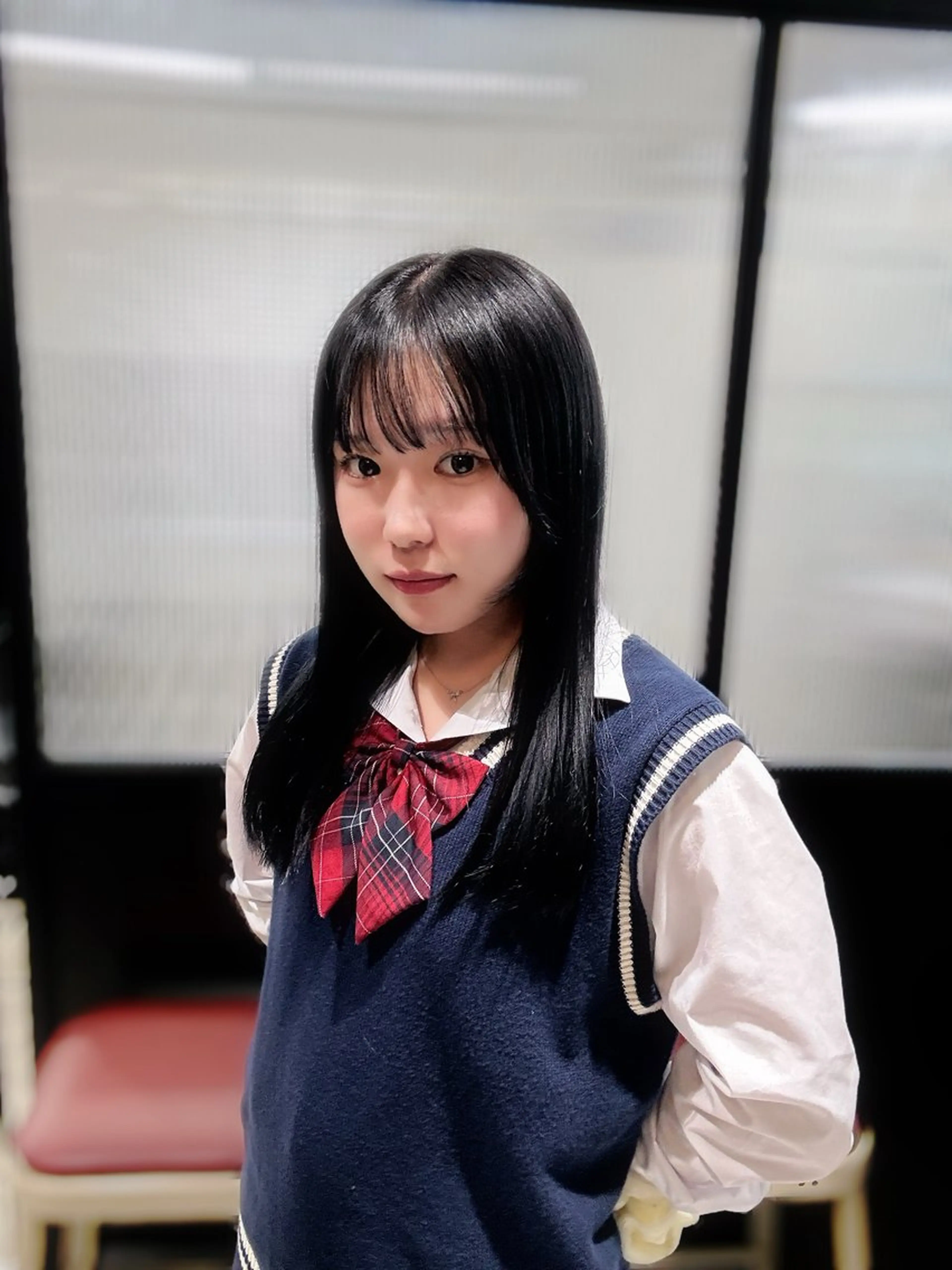 セミロング カラー カット ヘアカラー ヘアセット 韓国/トレンド レイヤー【101】のヘアスタイル