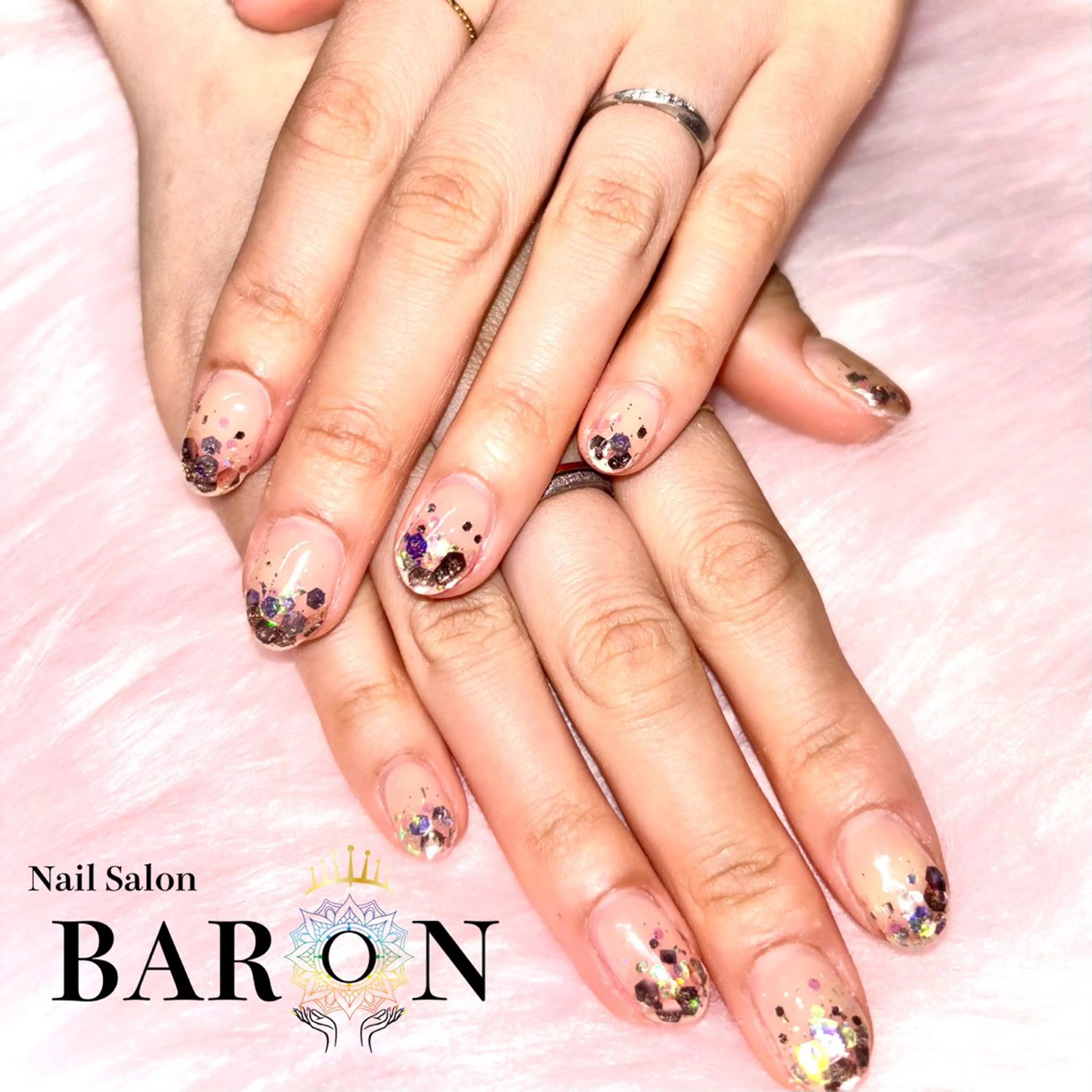 ネイル ラメ(グリッター) ラメグラデーション ♛︎BARON♛︎ MASHIROのネイルデザイン