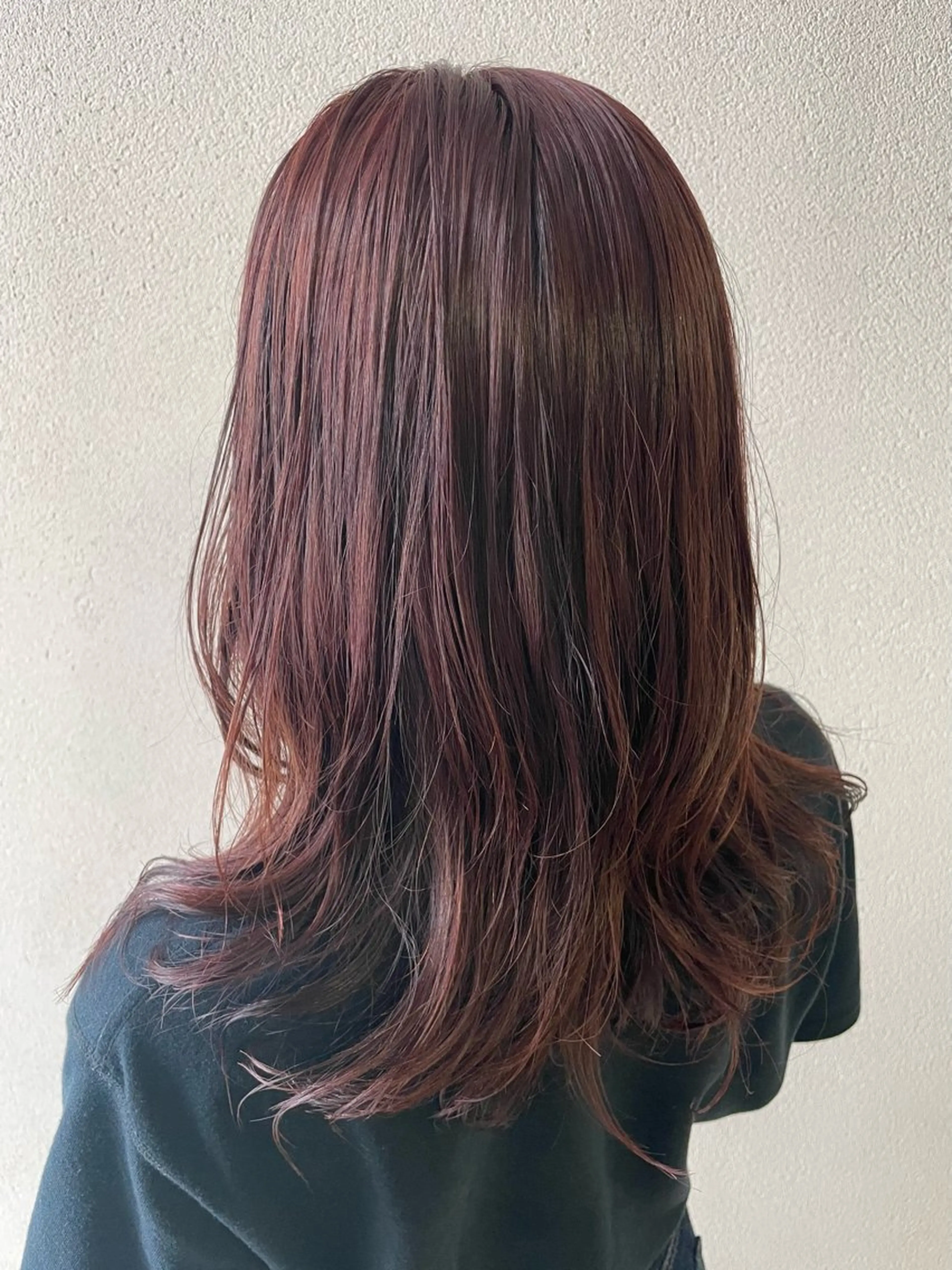 セミロング カラー ブリーチ ダブルカラー ブリーチなしカラー オレンジ ピンクカラー ヘアカラー 沢田 瞳のヘアスタイル