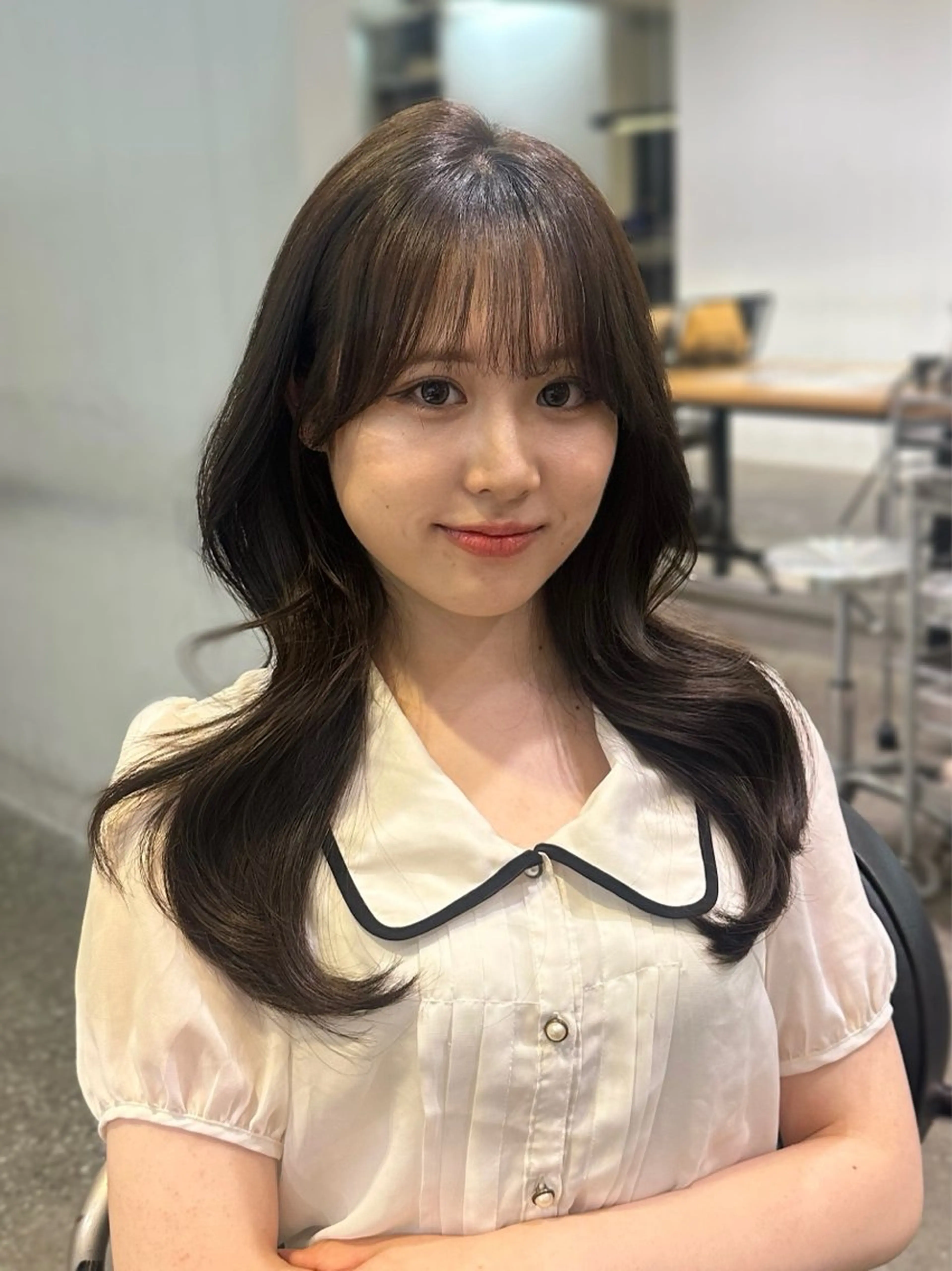 セミロング りこ/新宿 /大人ガーリーヘアのヘアスタイル