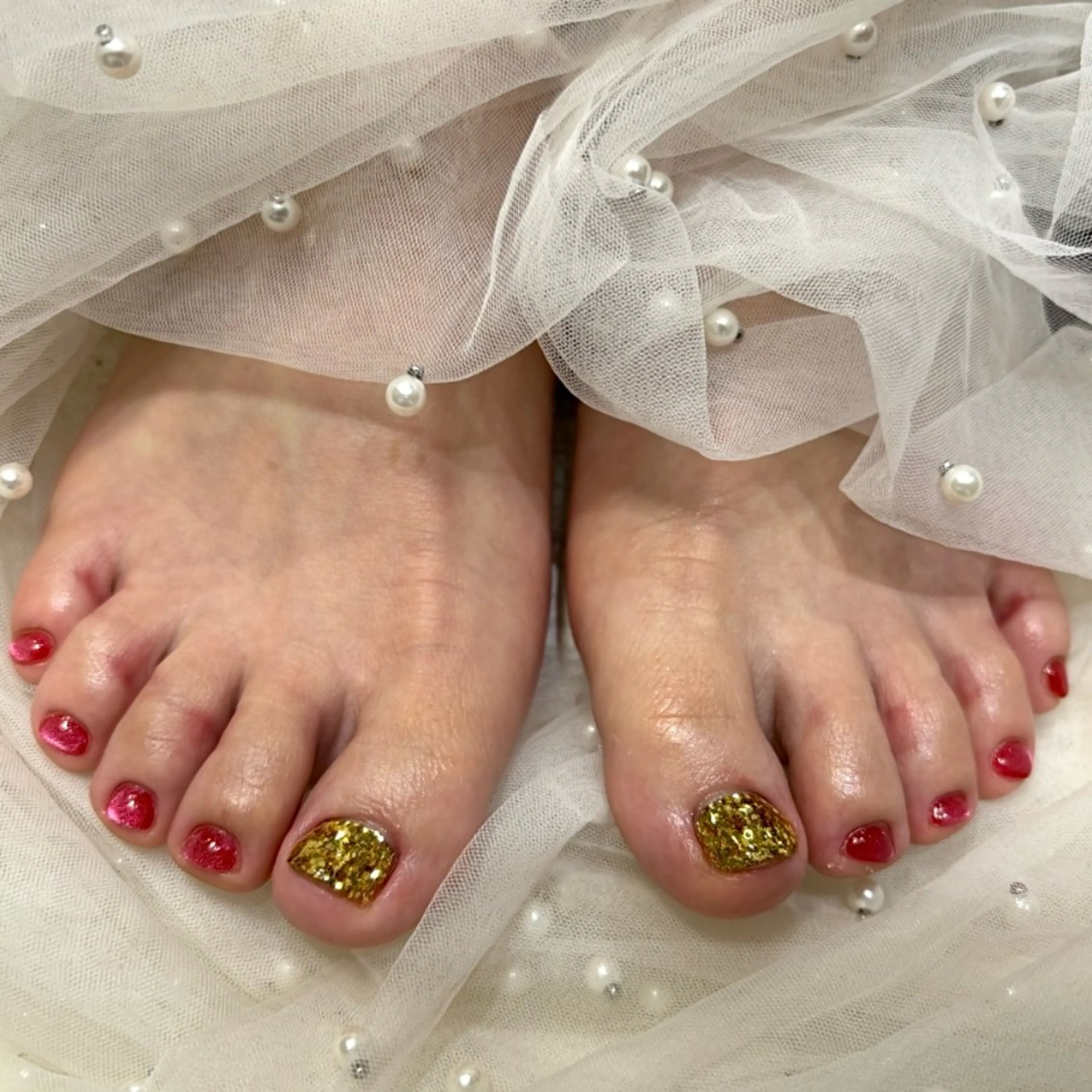 ネイル フットネイル Nami ‧₊💎.*˚のネイルデザイン