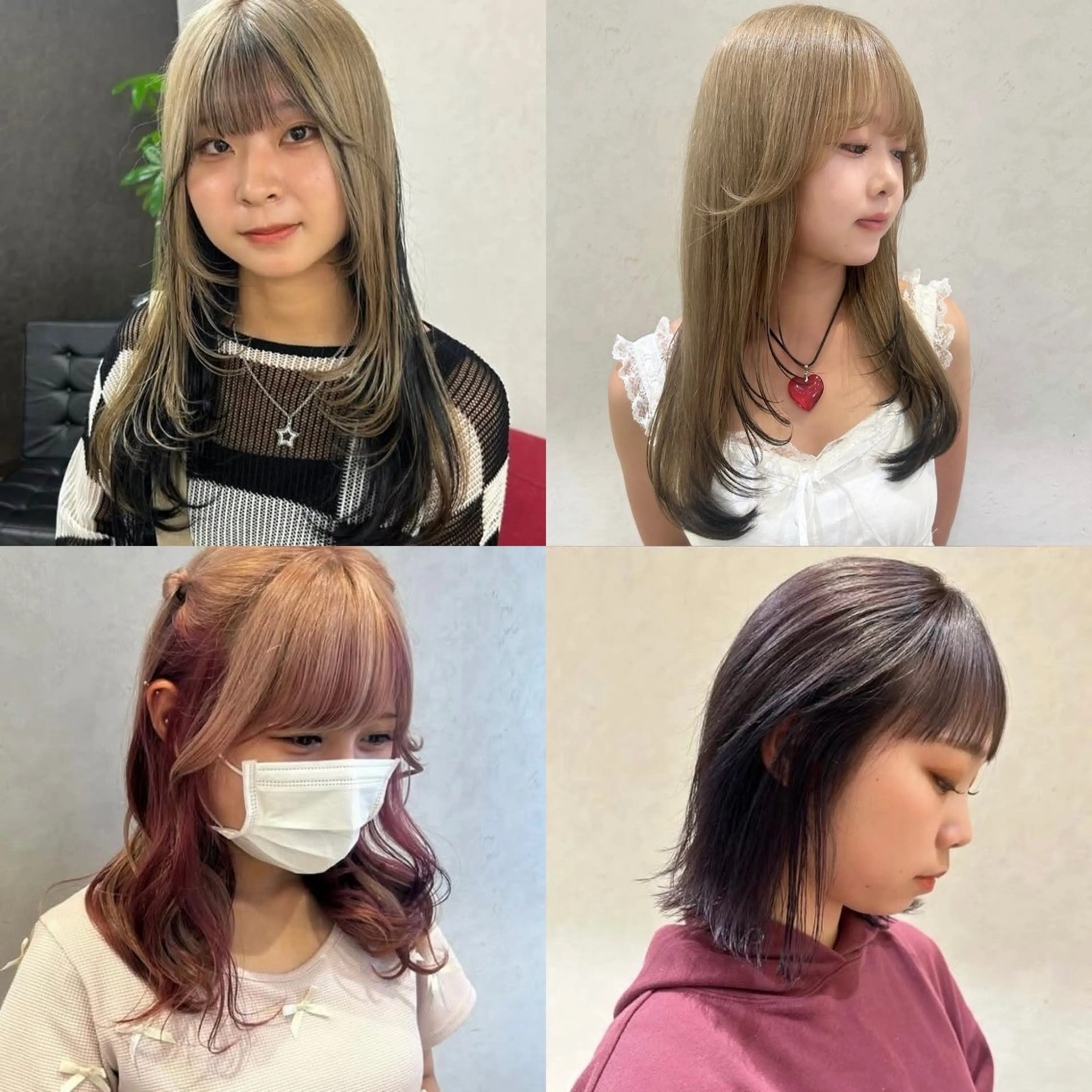 セミロング カラー ヘアカラー インナーカラー ／レイヤー🦋ルイのヘアスタイル